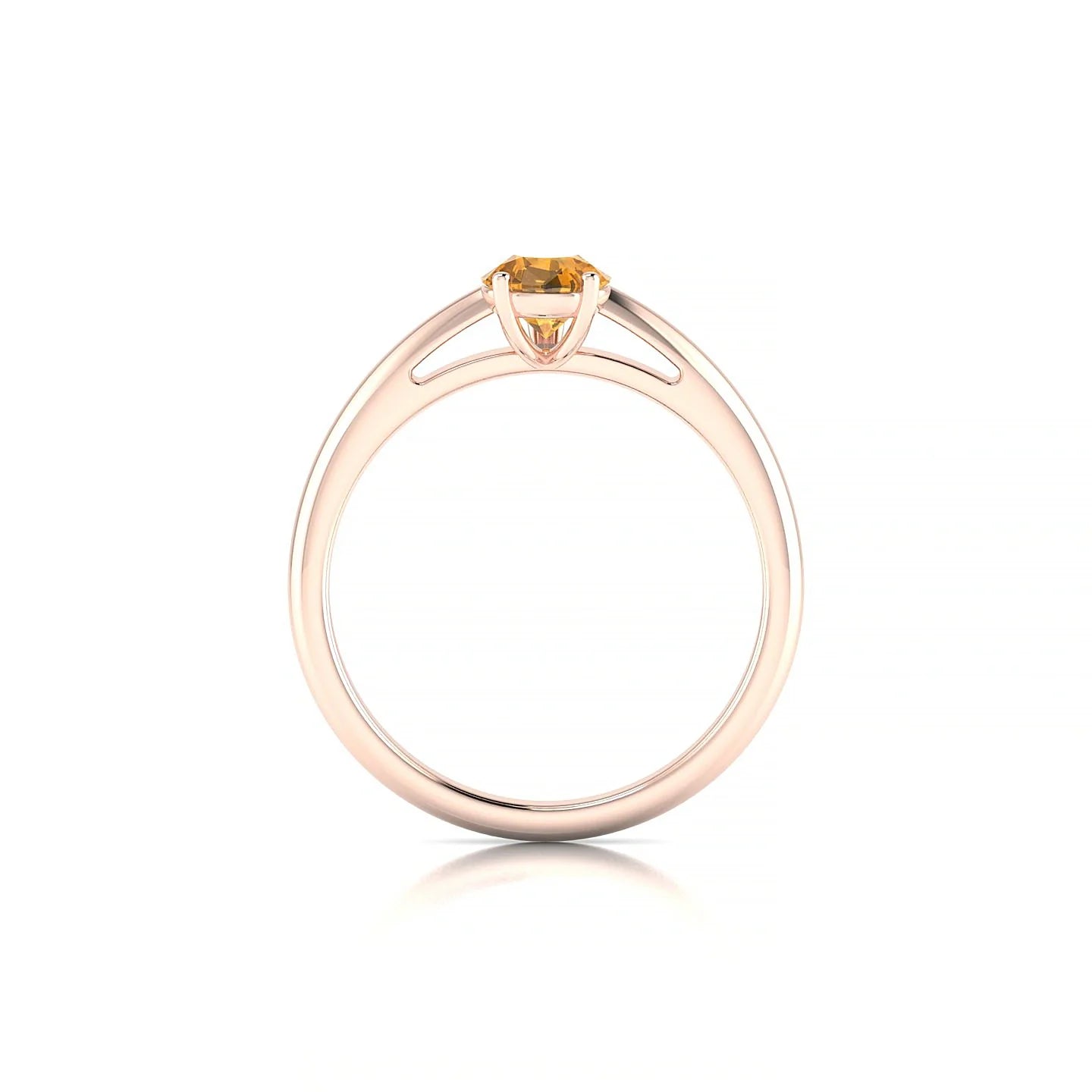 Treasure | 18k Rose Gold 7 x 5 mm Pear Citrine Ring