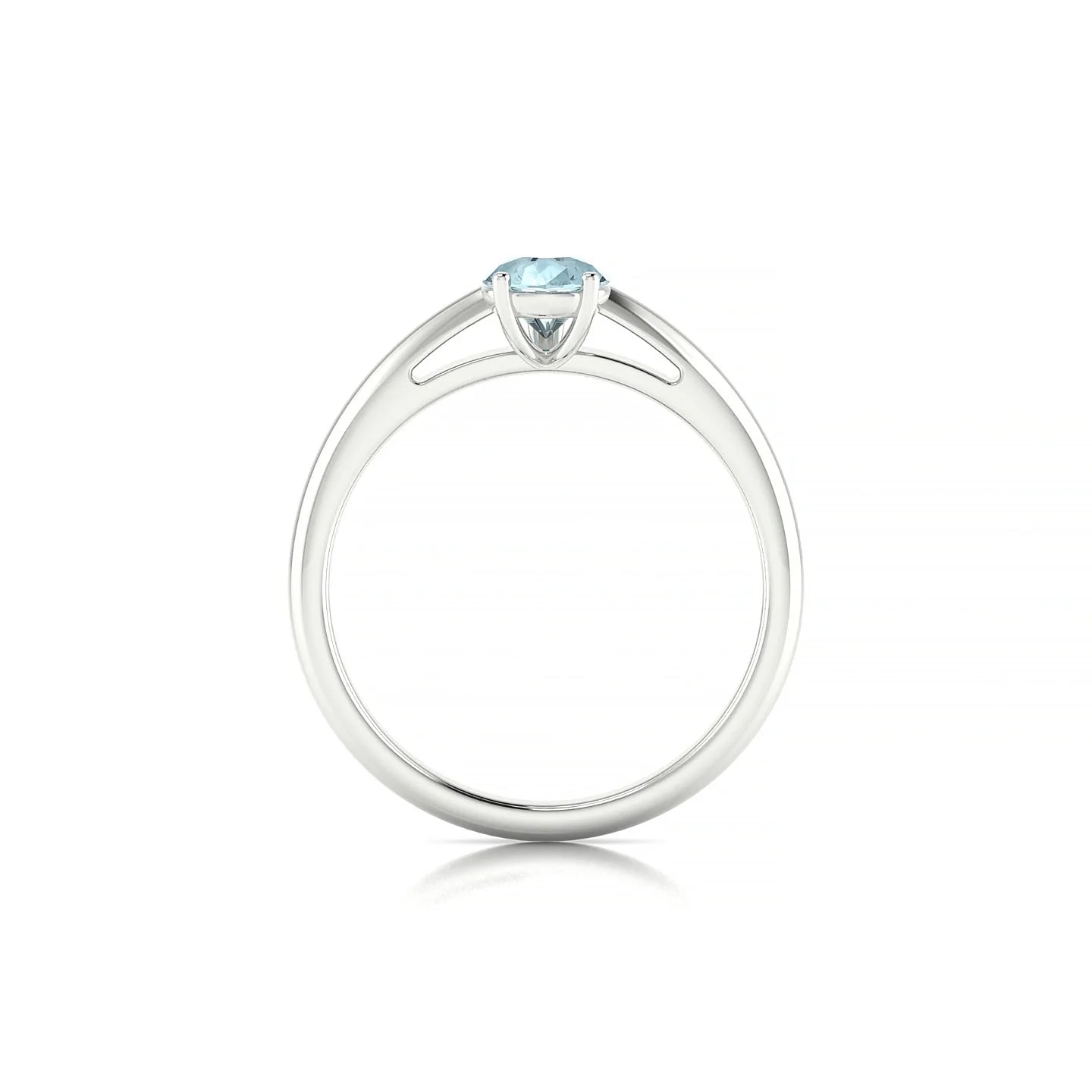Treasure | 18k White Gold 7 x 5 mm Pear Aquamarine Ring