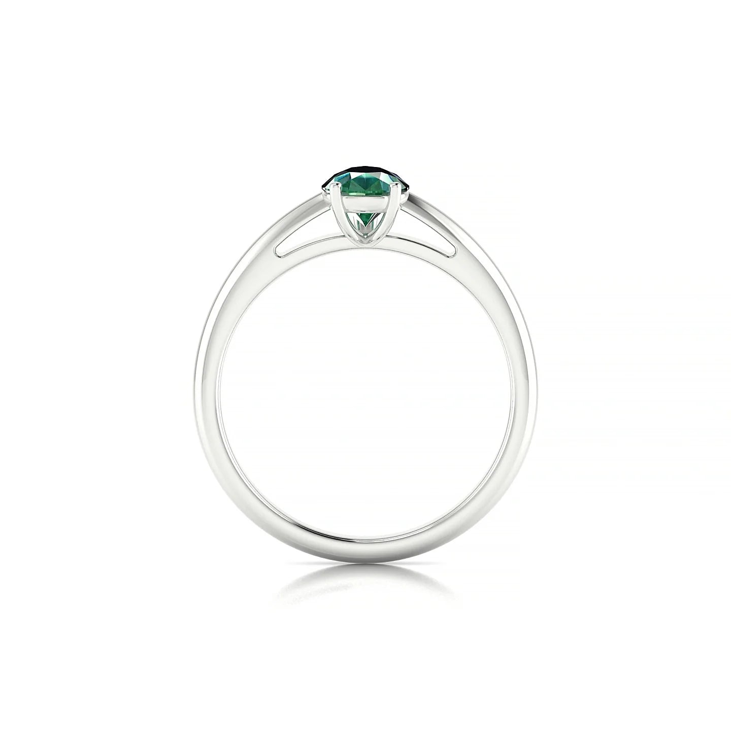 Treasure | 18k White Gold 7 x 5 mm Pear Emerald Ring