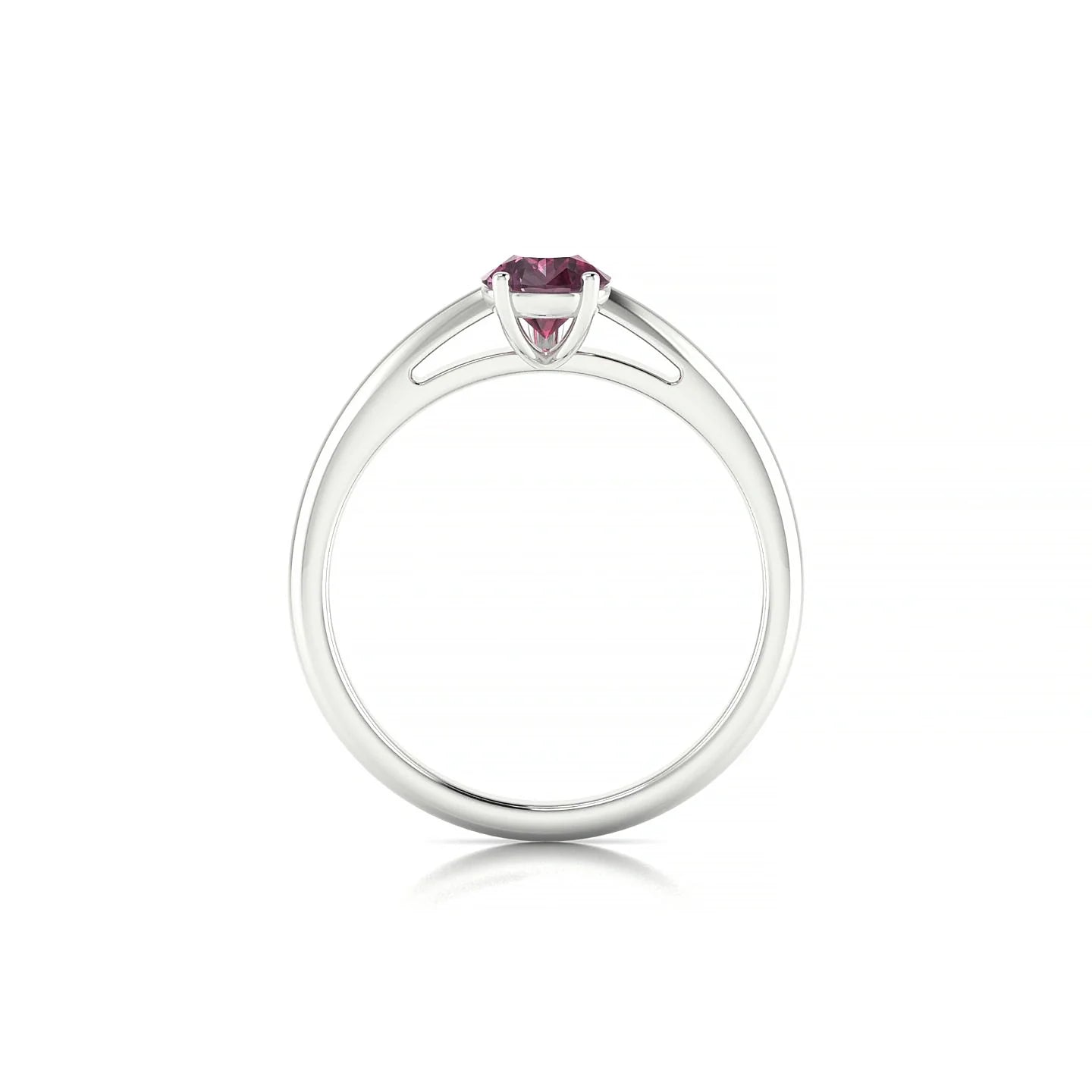 Treasure | 18k White Gold 7 x 5 mm Pear Rhodolite Ring