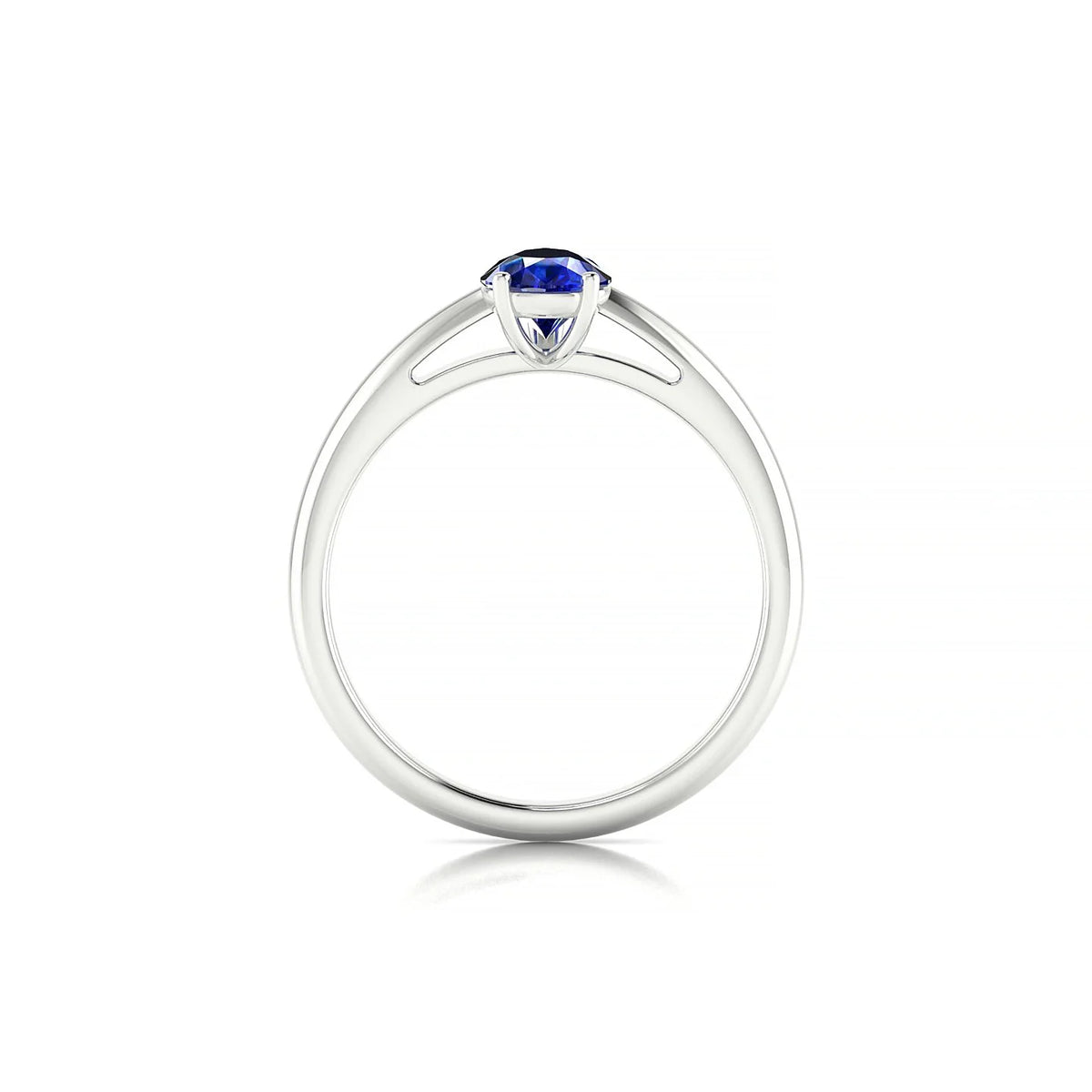 Treasure | 18k White Gold 7 x 5 mm Pear Sapphire Ring