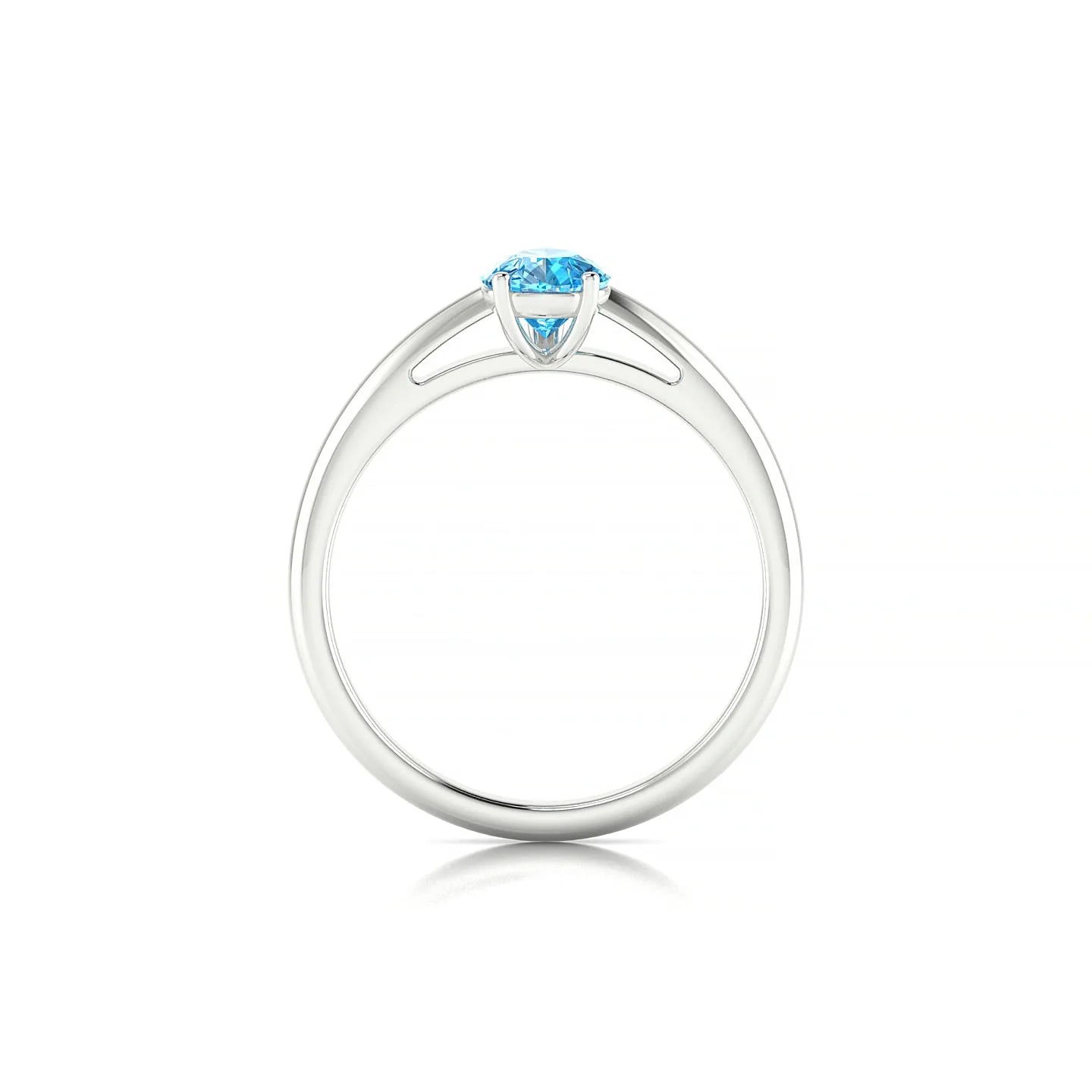 Treasure | 18k White Gold 7 x 5 mm Pear Topaz Ring