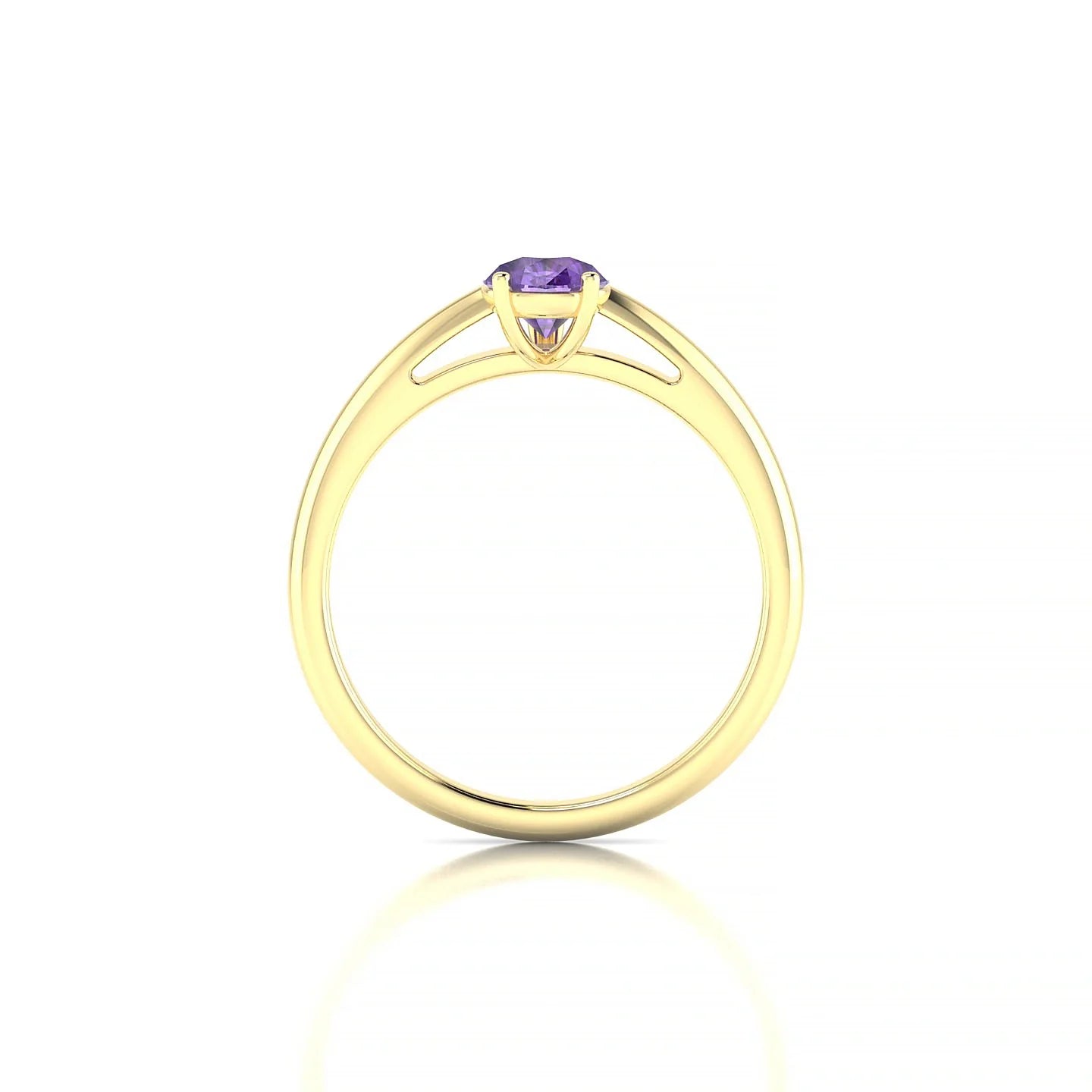 Treasure | 18k Yellow Gold 7 x 5 mm Pear Amethyst Ring