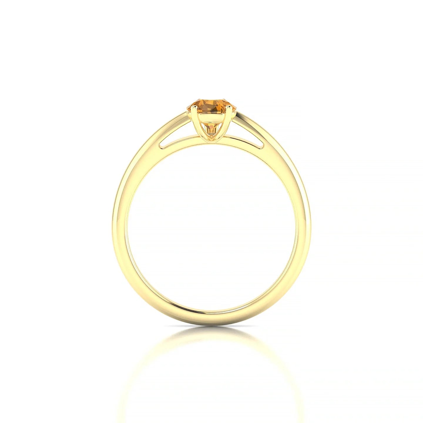 Treasure | 18k Yellow Gold 7 x 5 mm Pear Citrine Ring