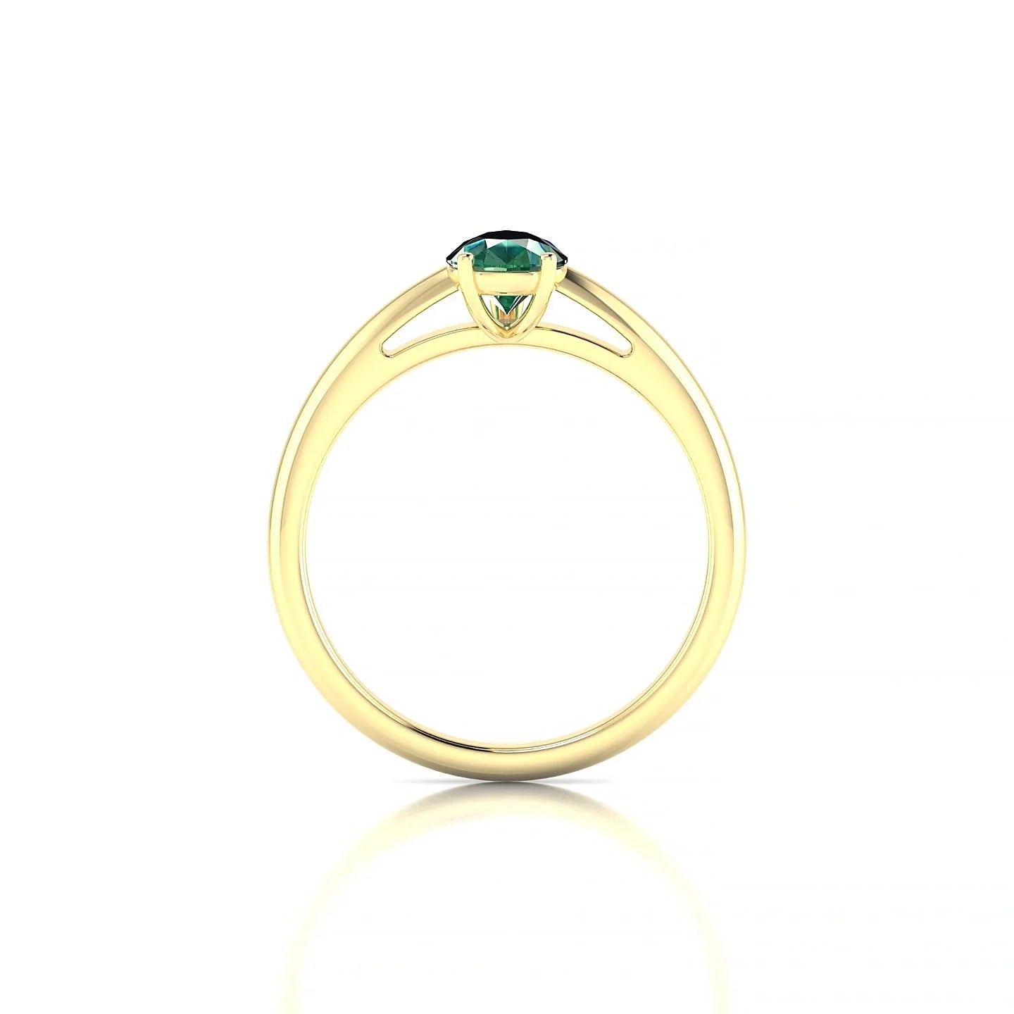Treasure | 18k Yellow Gold 7 x 5 mm Pear Emerald Ring