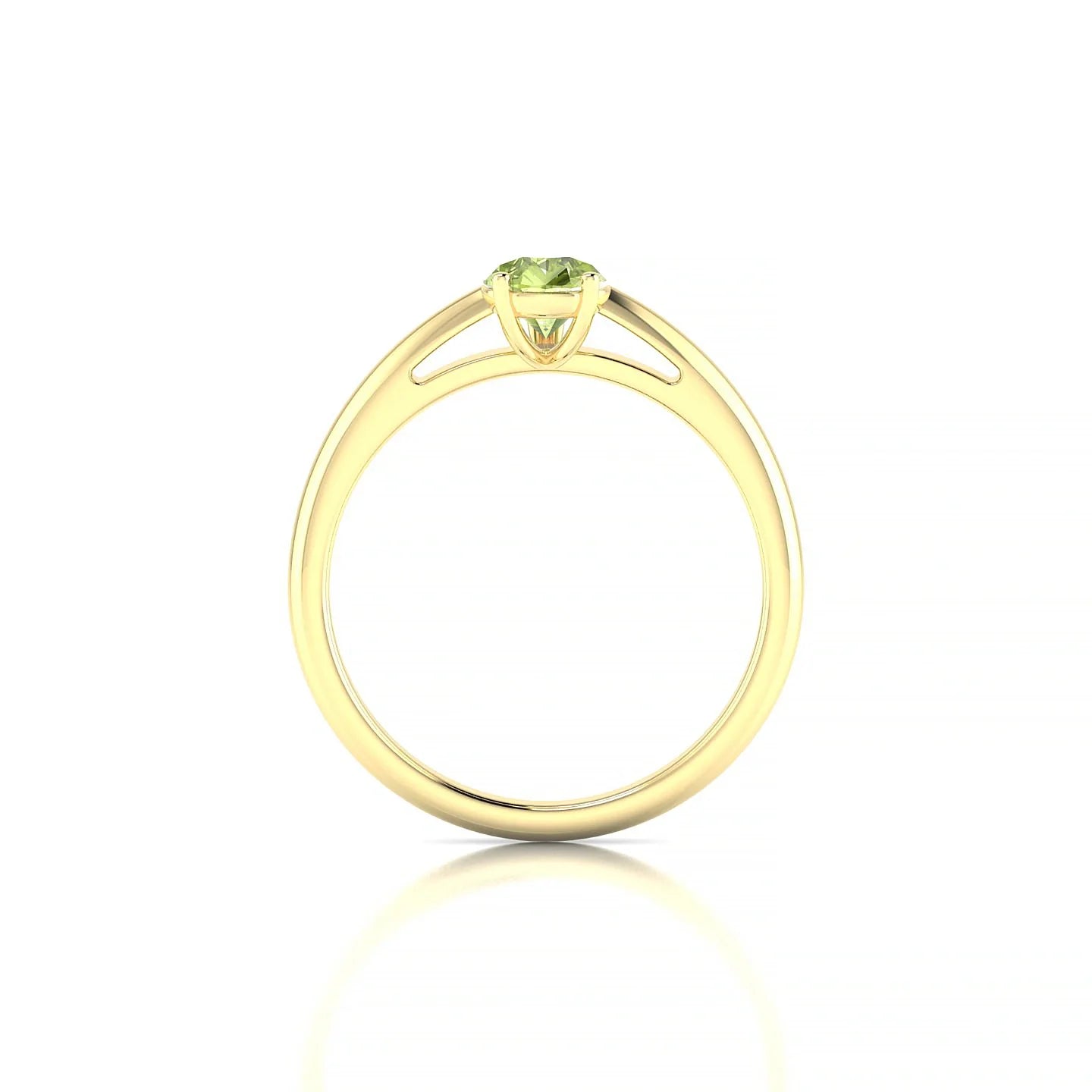 Treasure | 18k Yellow Gold 7 x 5 mm Pear Peridot Ring