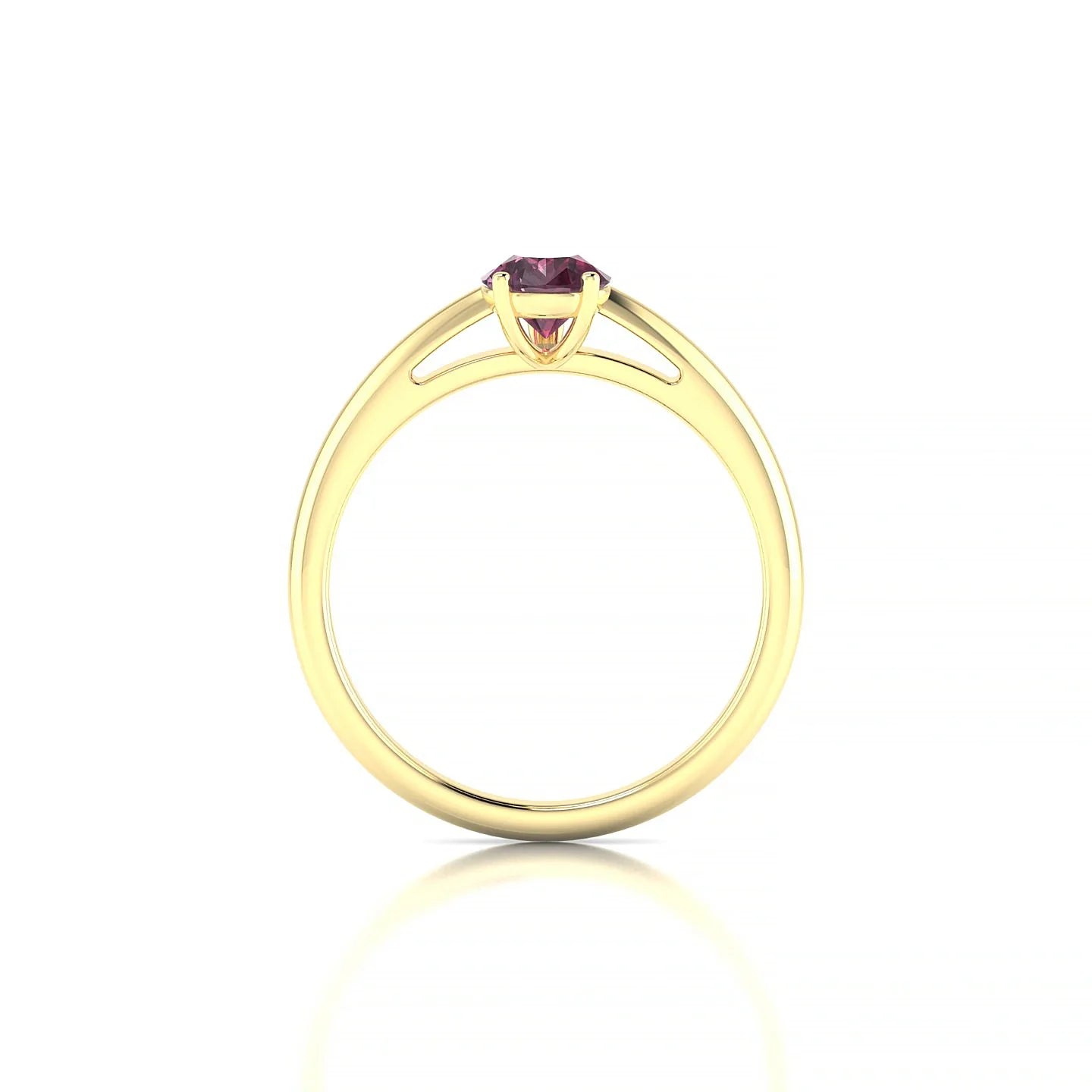 Treasure | 18k Yellow Gold 7 x 5 mm Pear Rhodolite Ring