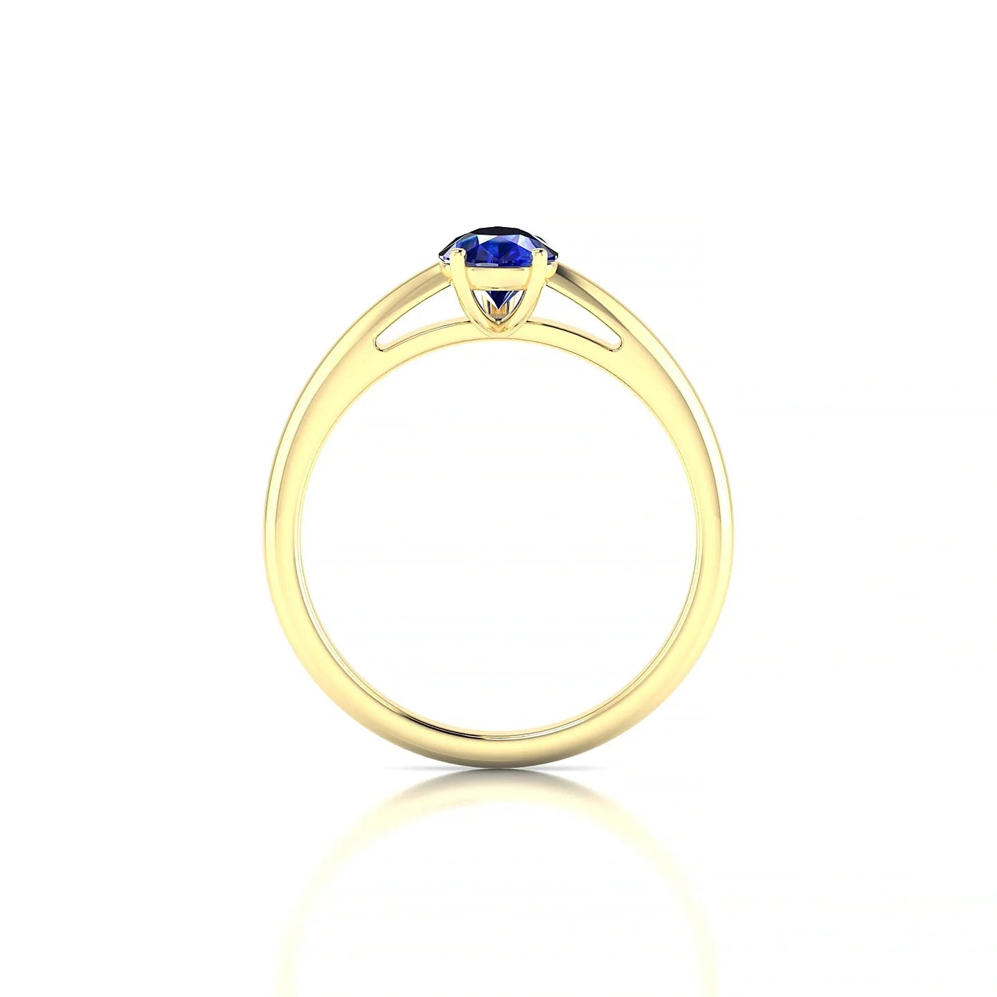 Treasure | 18k Yellow Gold 7 x 5 mm Pear Sapphire Ring