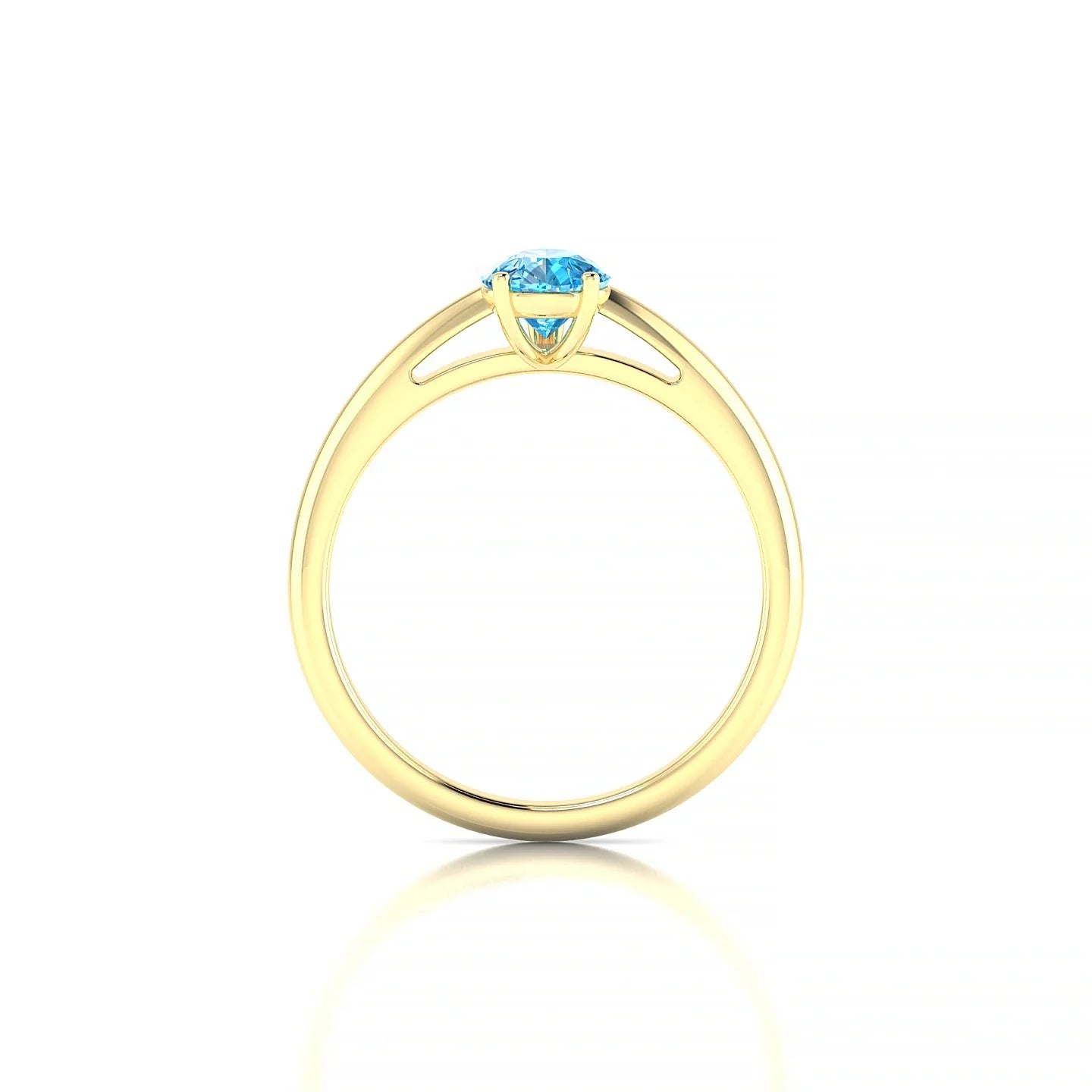 Treasure | 18k Yellow Gold 7 x 5 mm Pear Topaz Ring