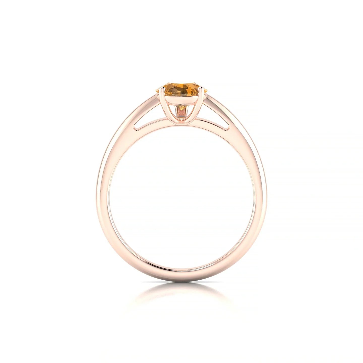 Treasure | 18k Rose Gold 8 x 6 mm Pear Citrine Ring
