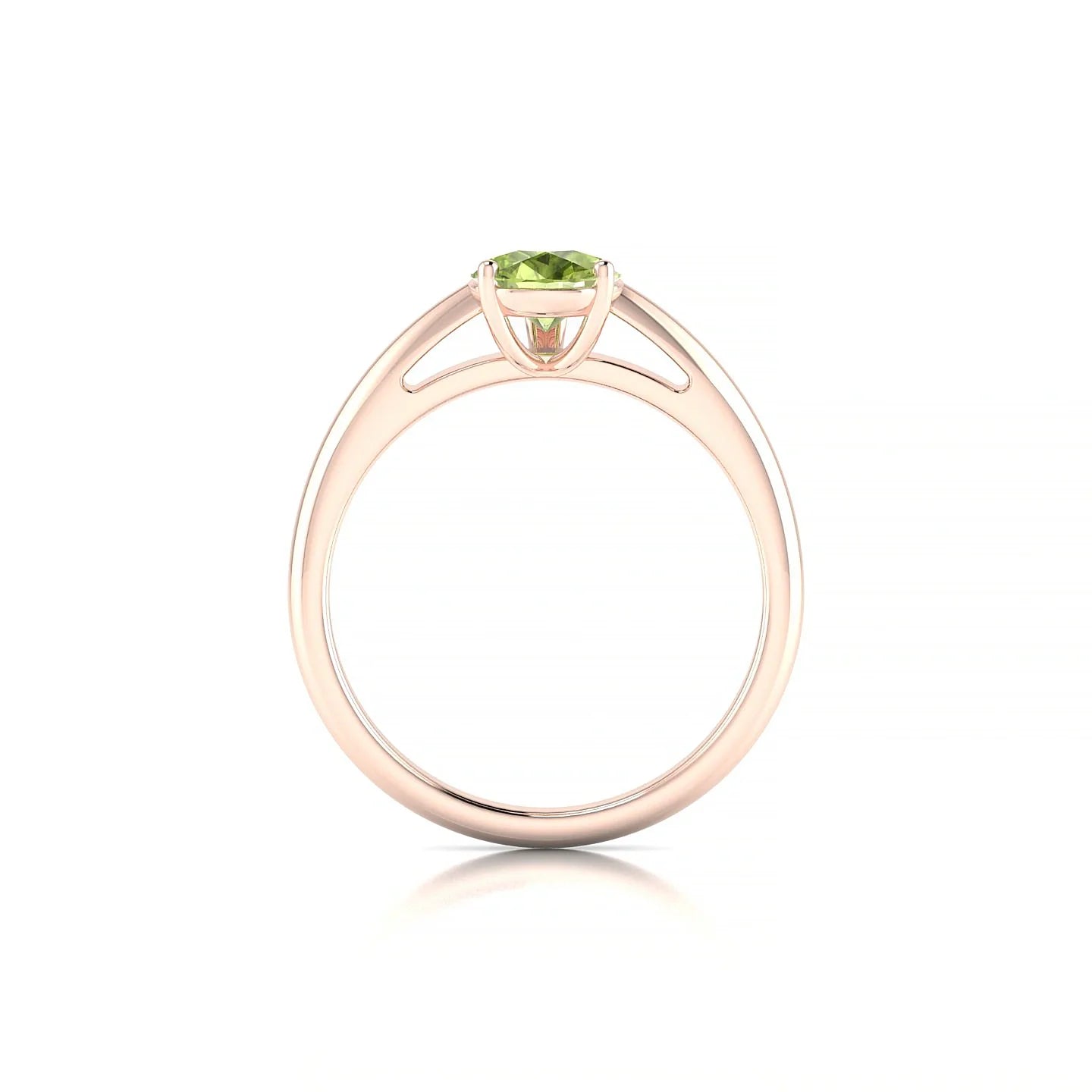 Treasure | 18k Rose Gold 8 x 6 mm Pear Peridot Ring