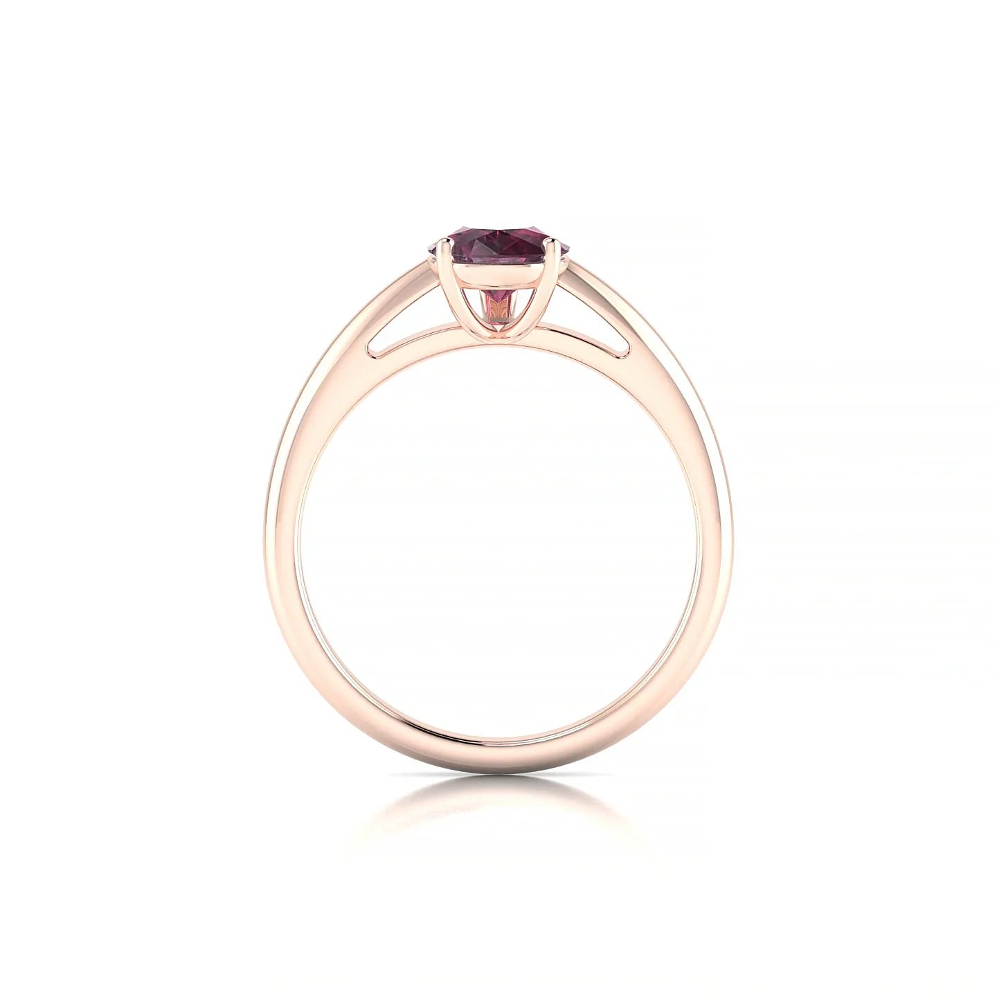 Treasure | 18k Rose Gold 8 x 6 mm Pear Rhodolite Ring