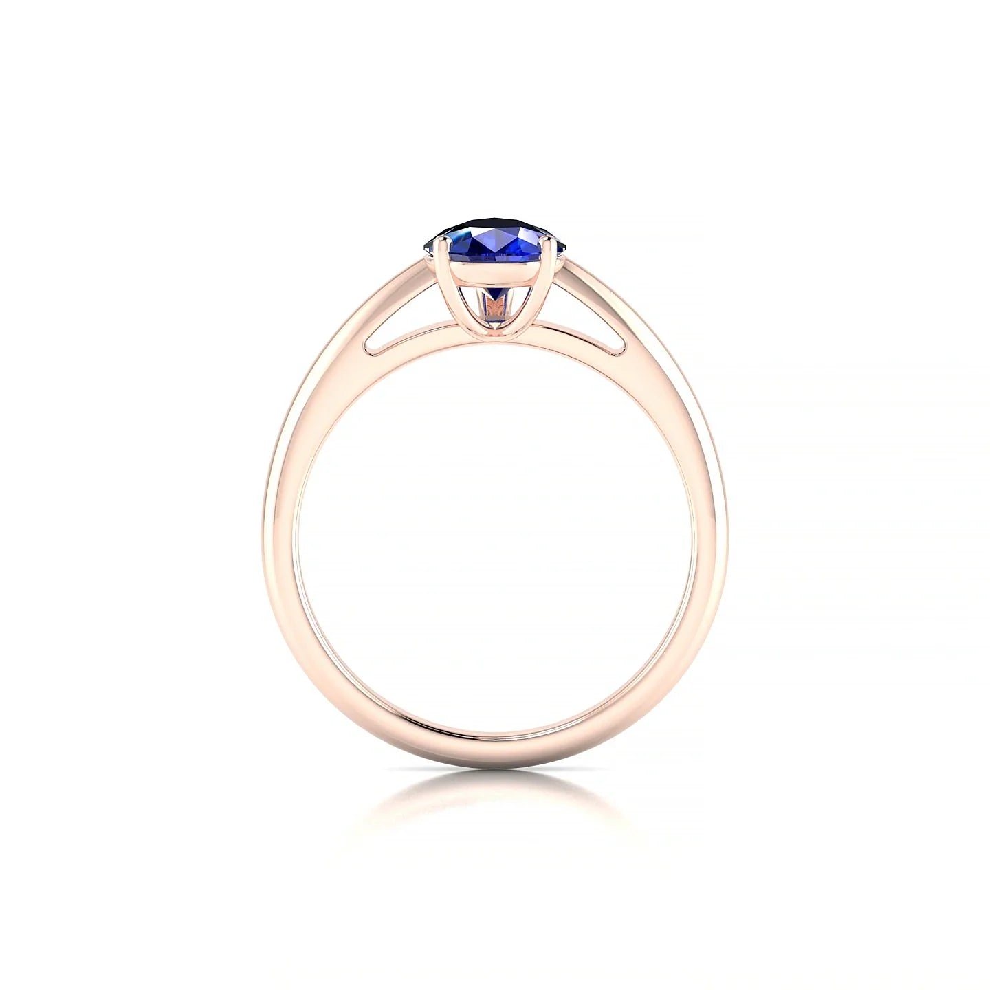 Treasure | 18k Rose Gold 8 x 6 mm Pear Sapphire Ring