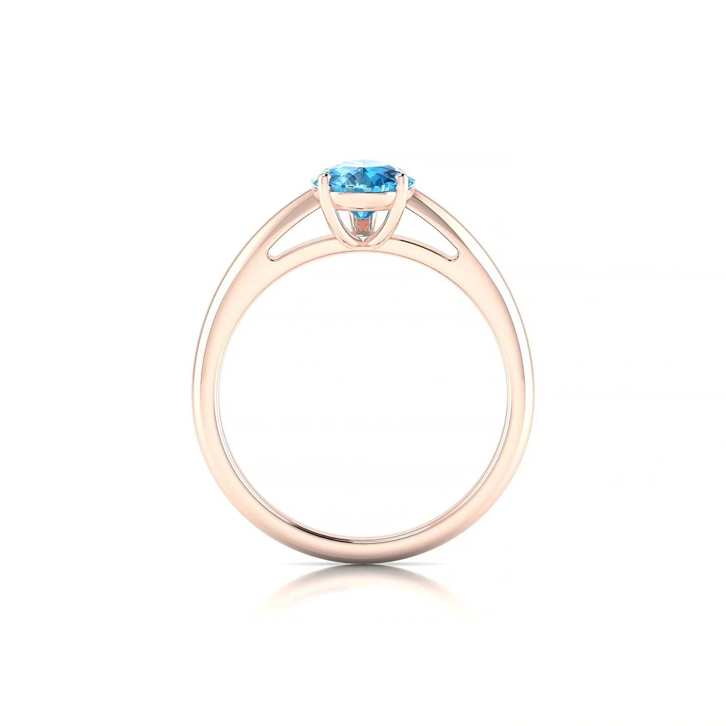 Treasure | 18k Rose Gold 8 x 6 mm Pear Topaz Ring
