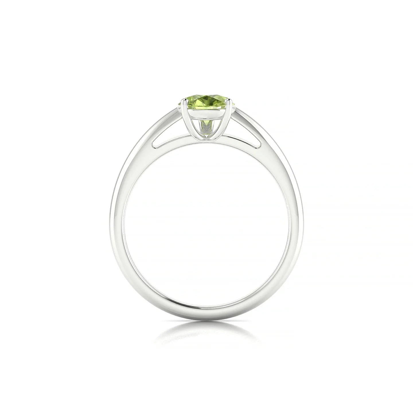 Treasure | 18k White Gold 8 x 6 mm Pear Peridot Ring