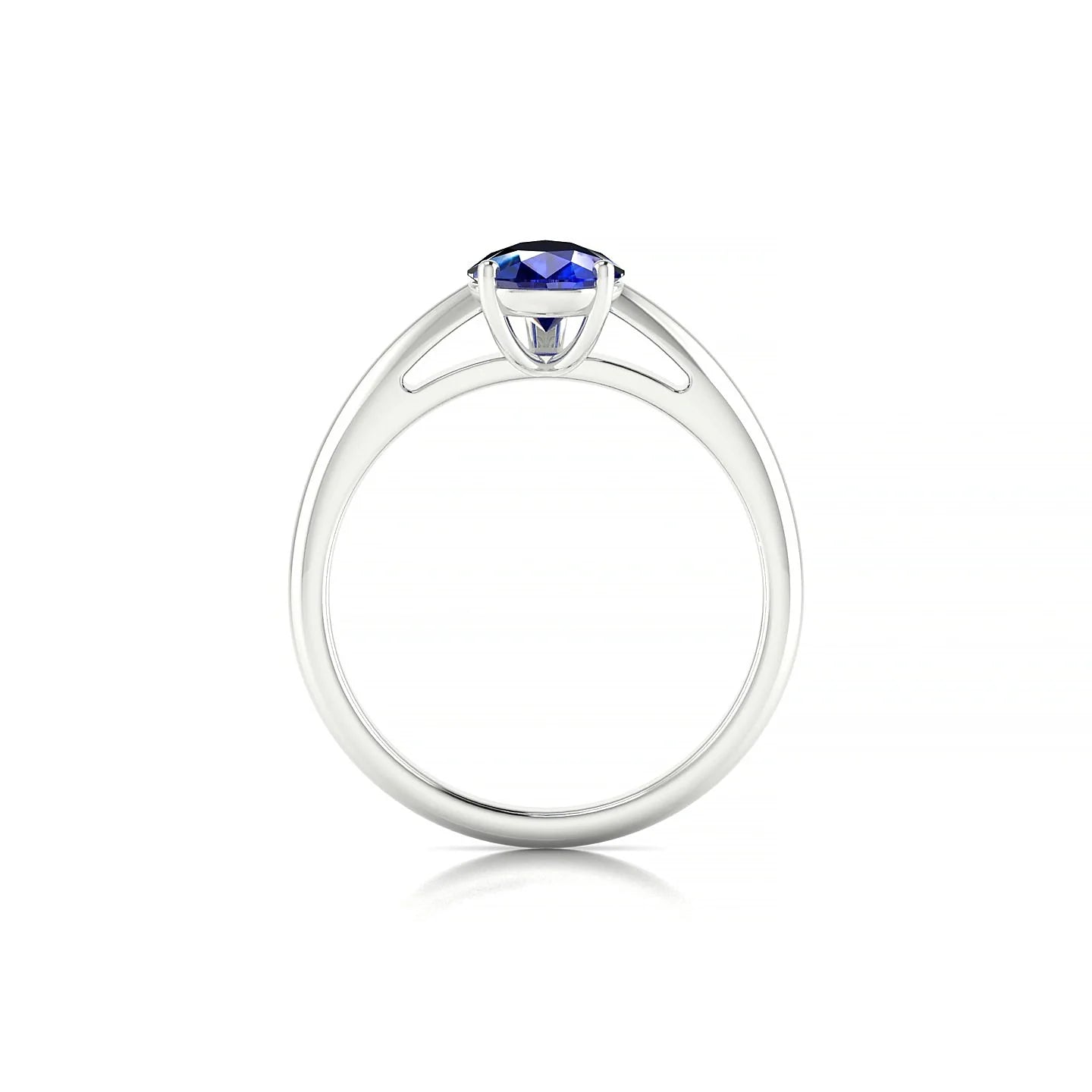 Treasure | 18k White Gold 8 x 6 mm Pear Sapphire Ring