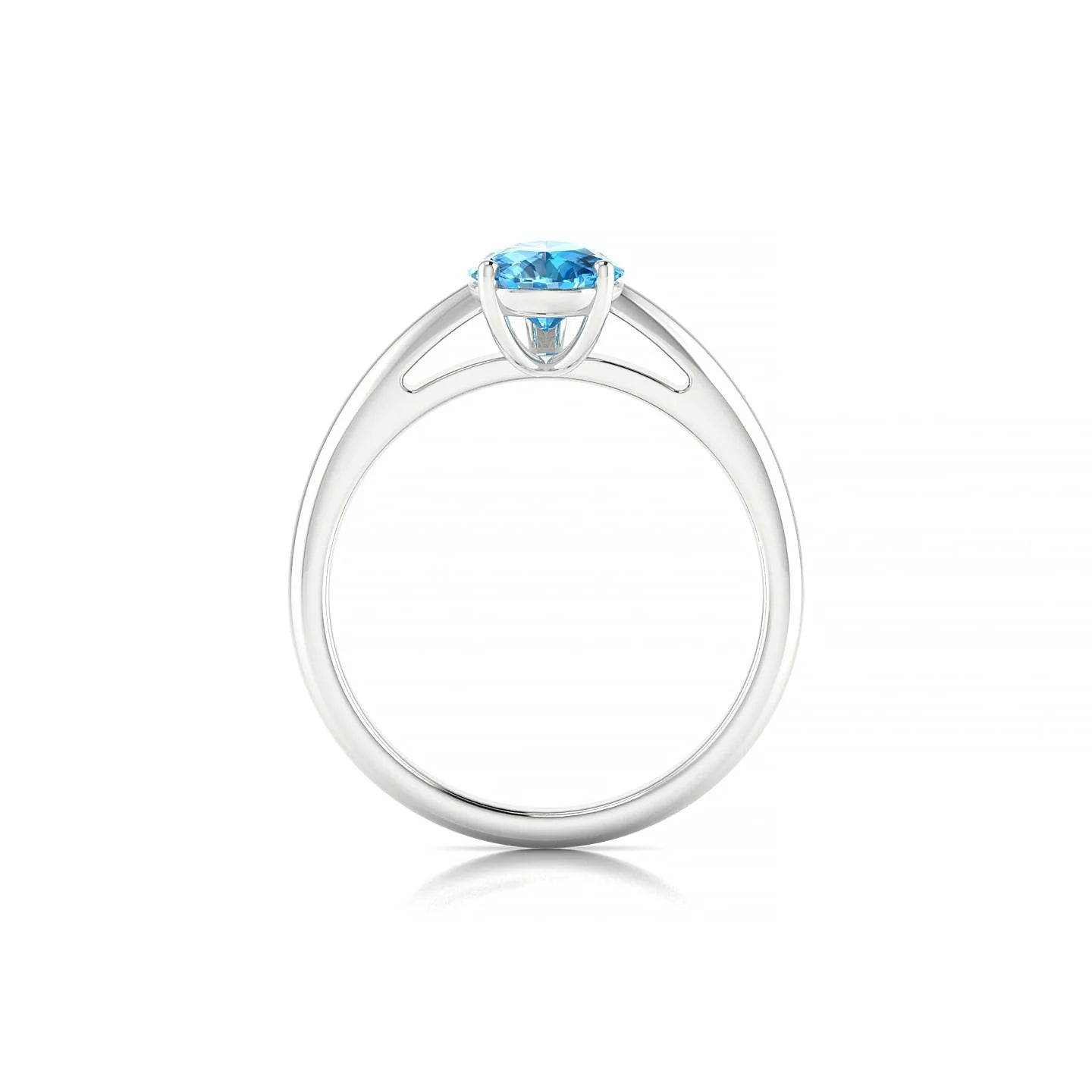 Treasure | 18k White Gold 8 x 6 mm Pear Topaz Ring