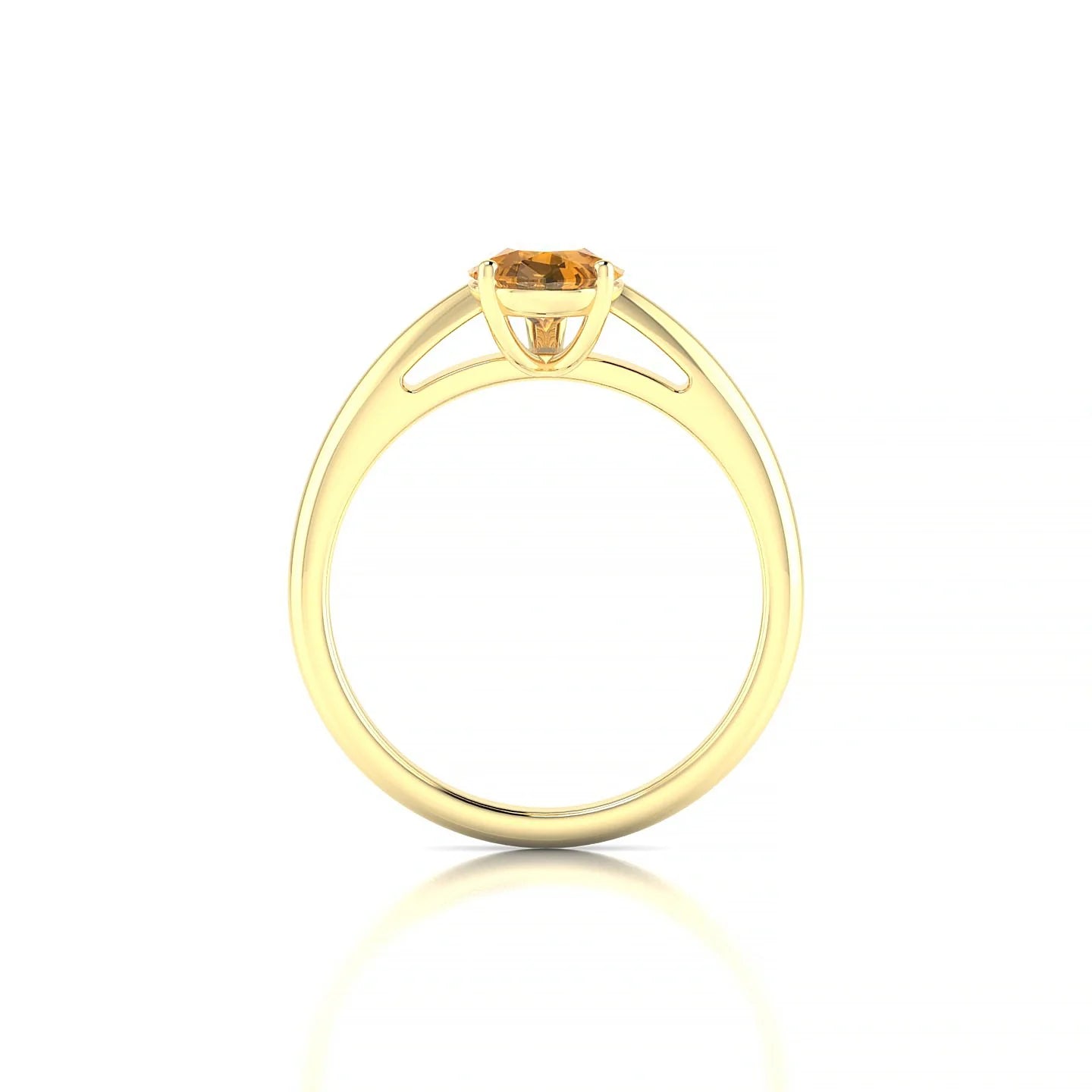 Treasure | 18k Yellow Gold 8 x 6 mm Pear Citrine Ring