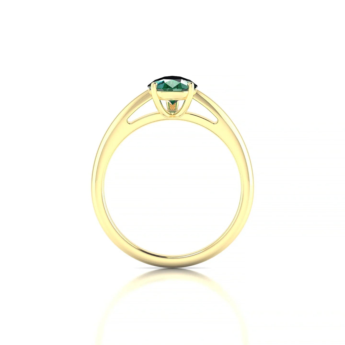 Treasure | 18k Yellow Gold 8 x 6 mm Pear Emerald Ring