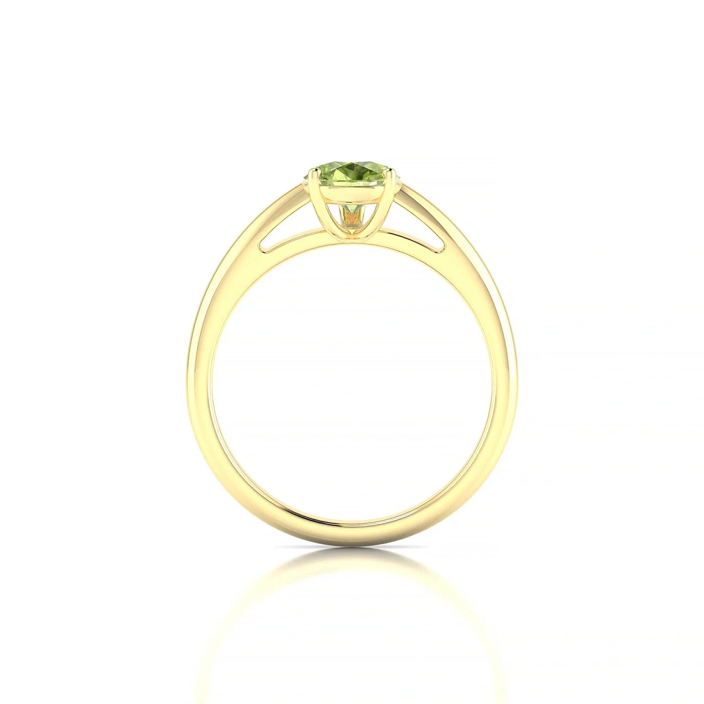 Treasure | 18k Yellow Gold 8 x 6 mm Pear Peridot Ring