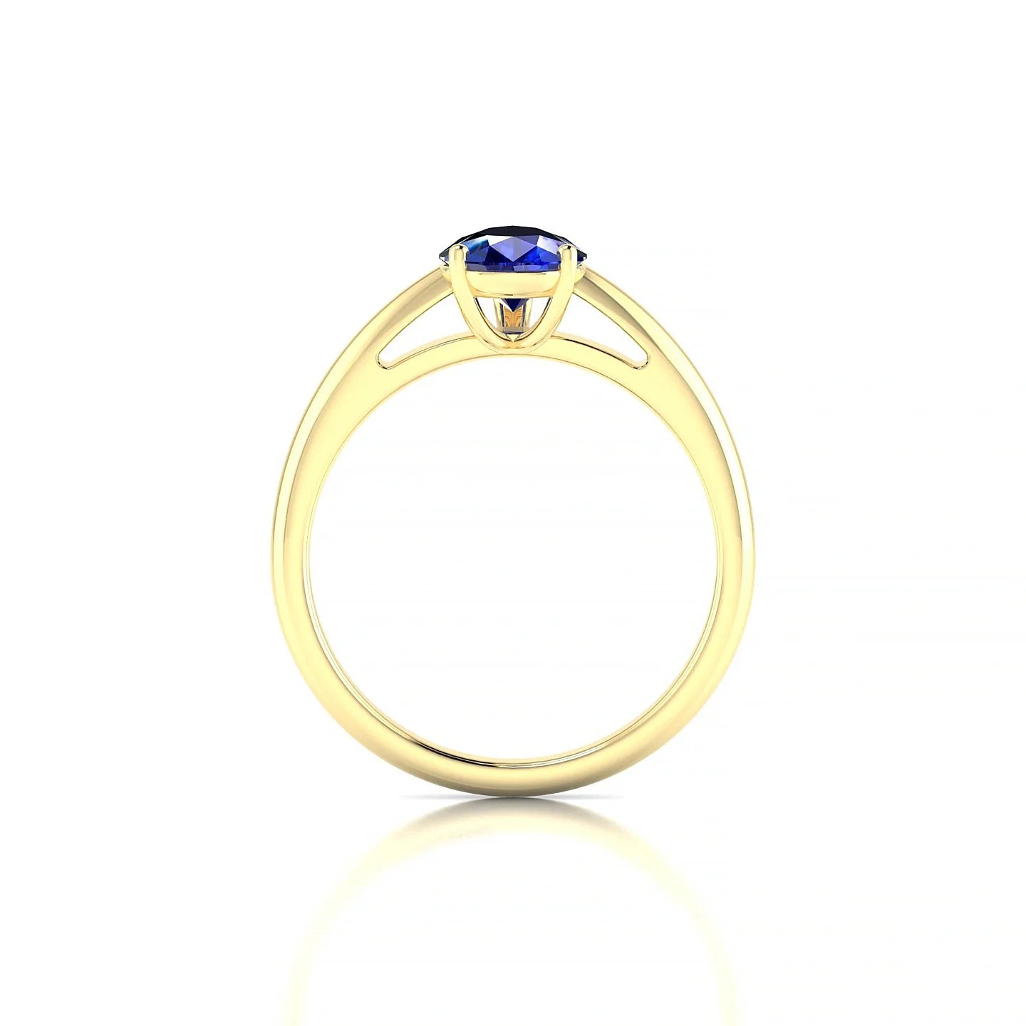 Treasure | 18k Yellow Gold 8 x 6 mm Pear Sapphire Ring