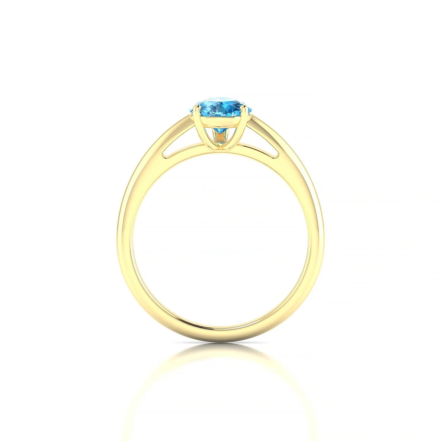 Treasure | 18k Yellow Gold 8 x 6 mm Pear Topaz Ring