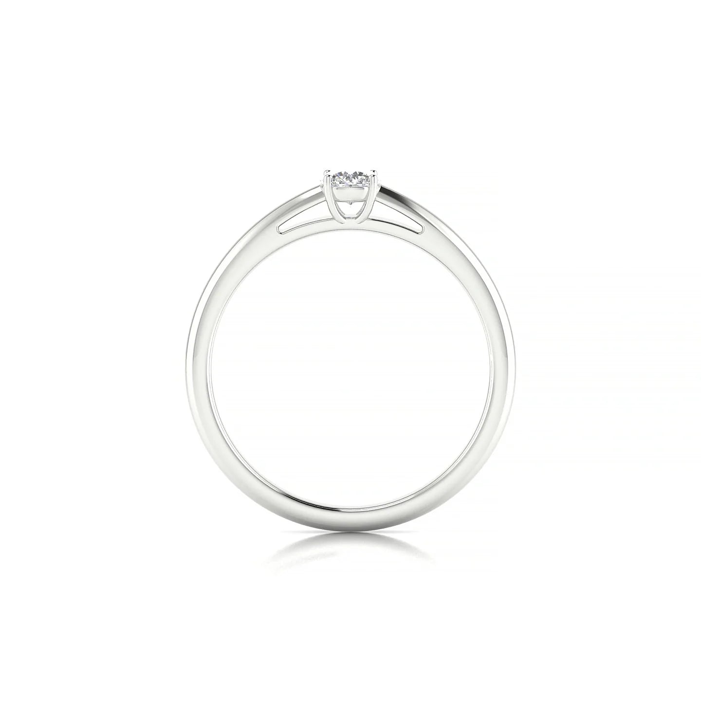 Treasure | 18k White Gold 3.7 mm Round Diamond Ring