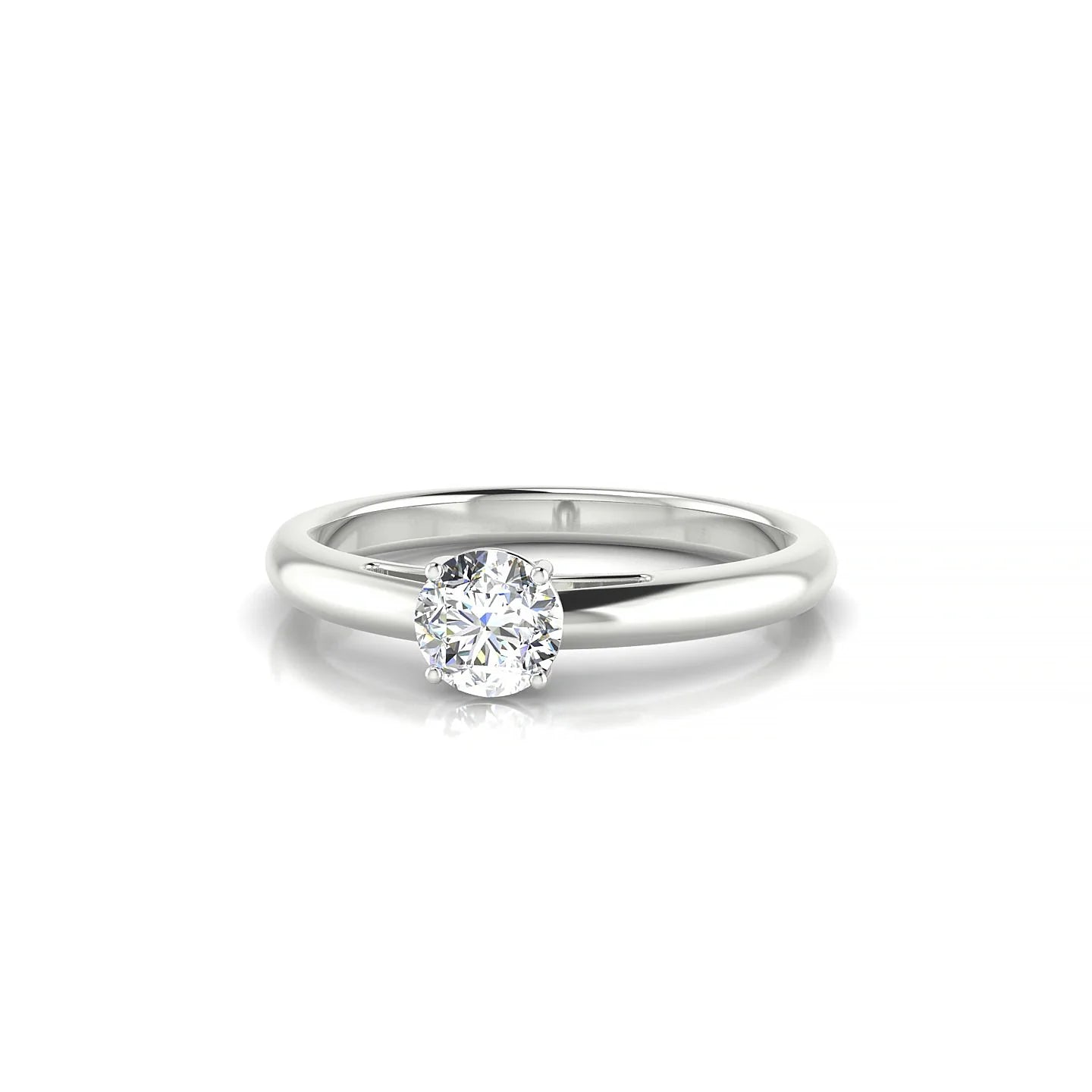 Treasure | 18k White Gold 4.2 mm Round Diamond Ring