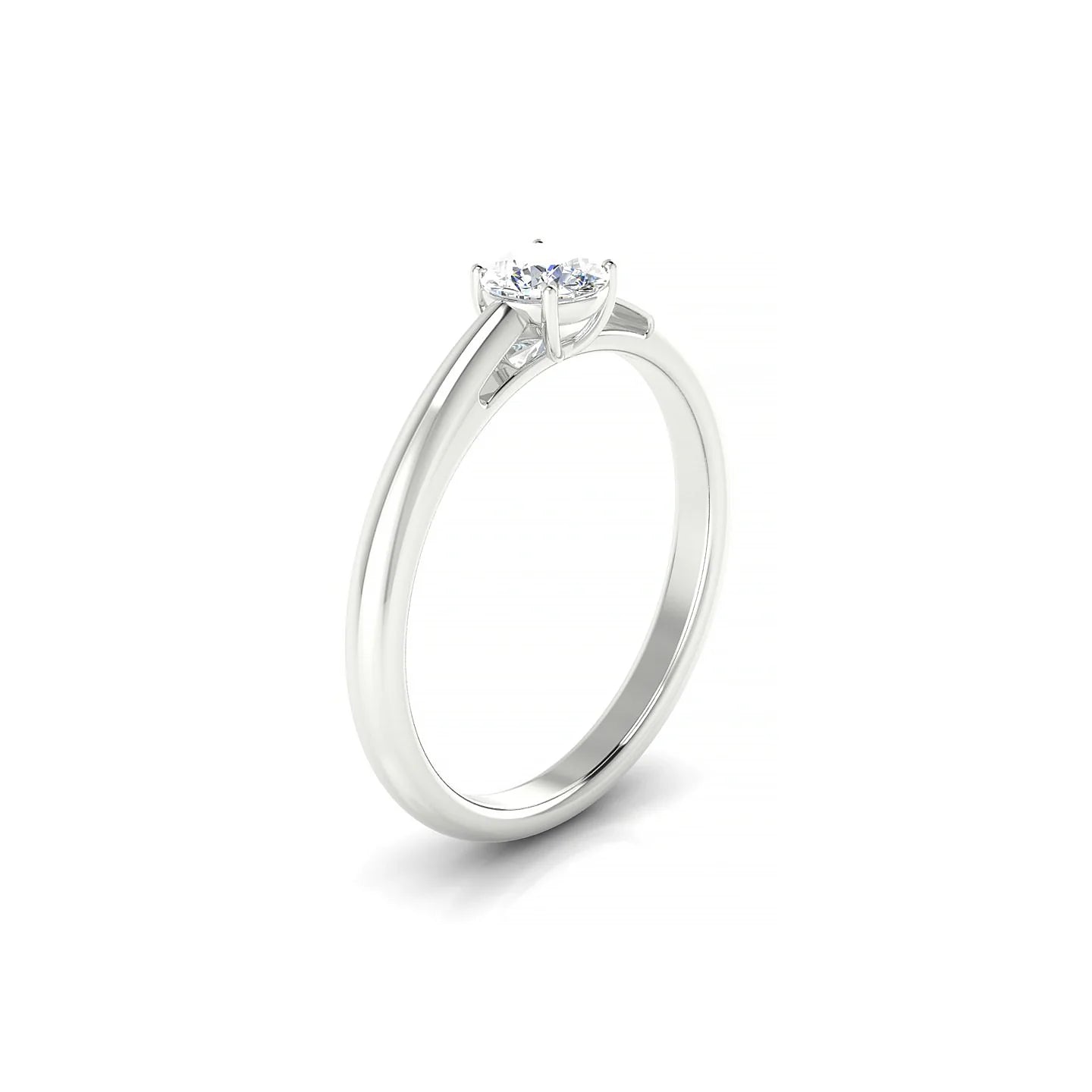 Treasure | 18k White Gold 4.2 mm Round Diamond Ring
