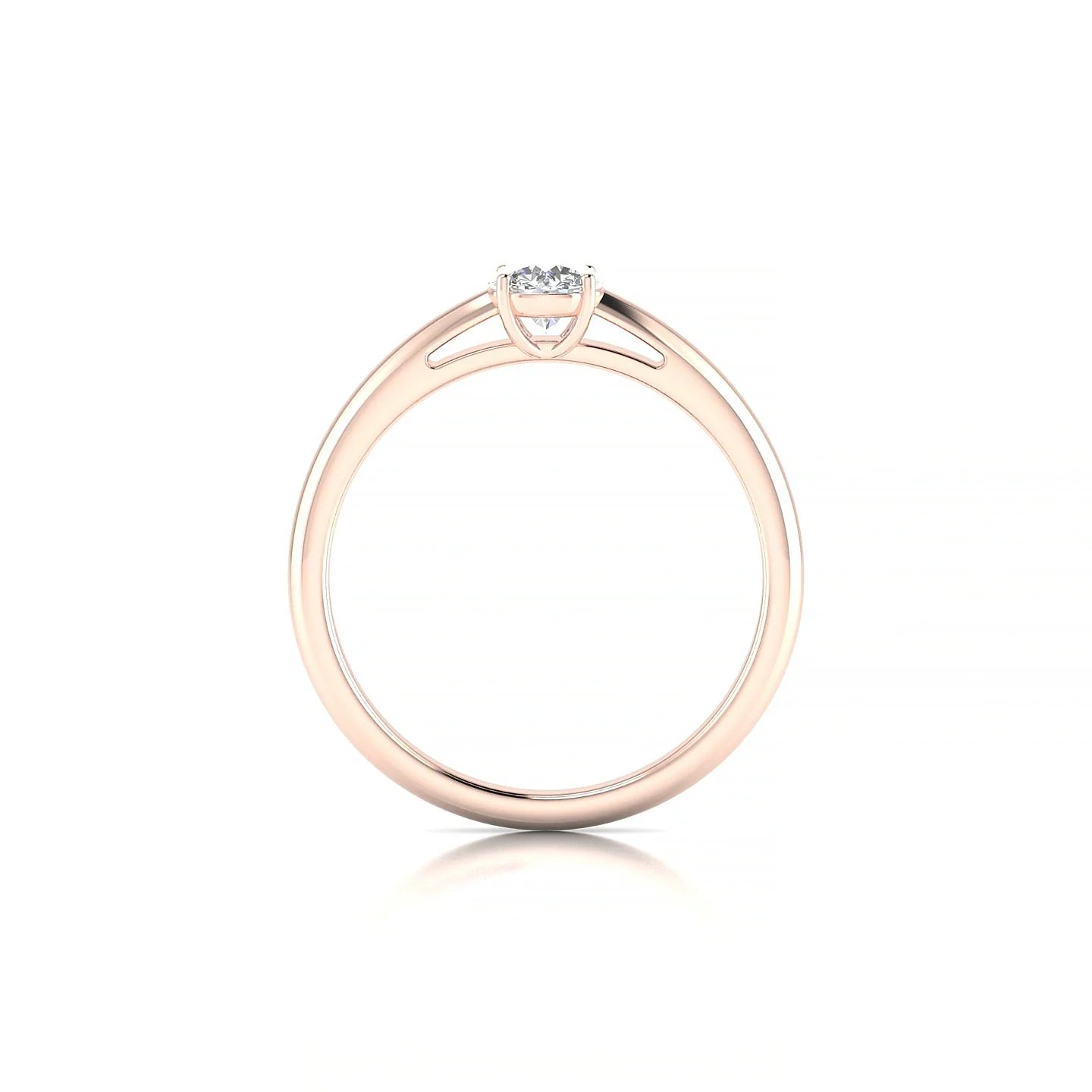 Treasure | 18k Rose Gold 4.2 mm Round Diamond Ring