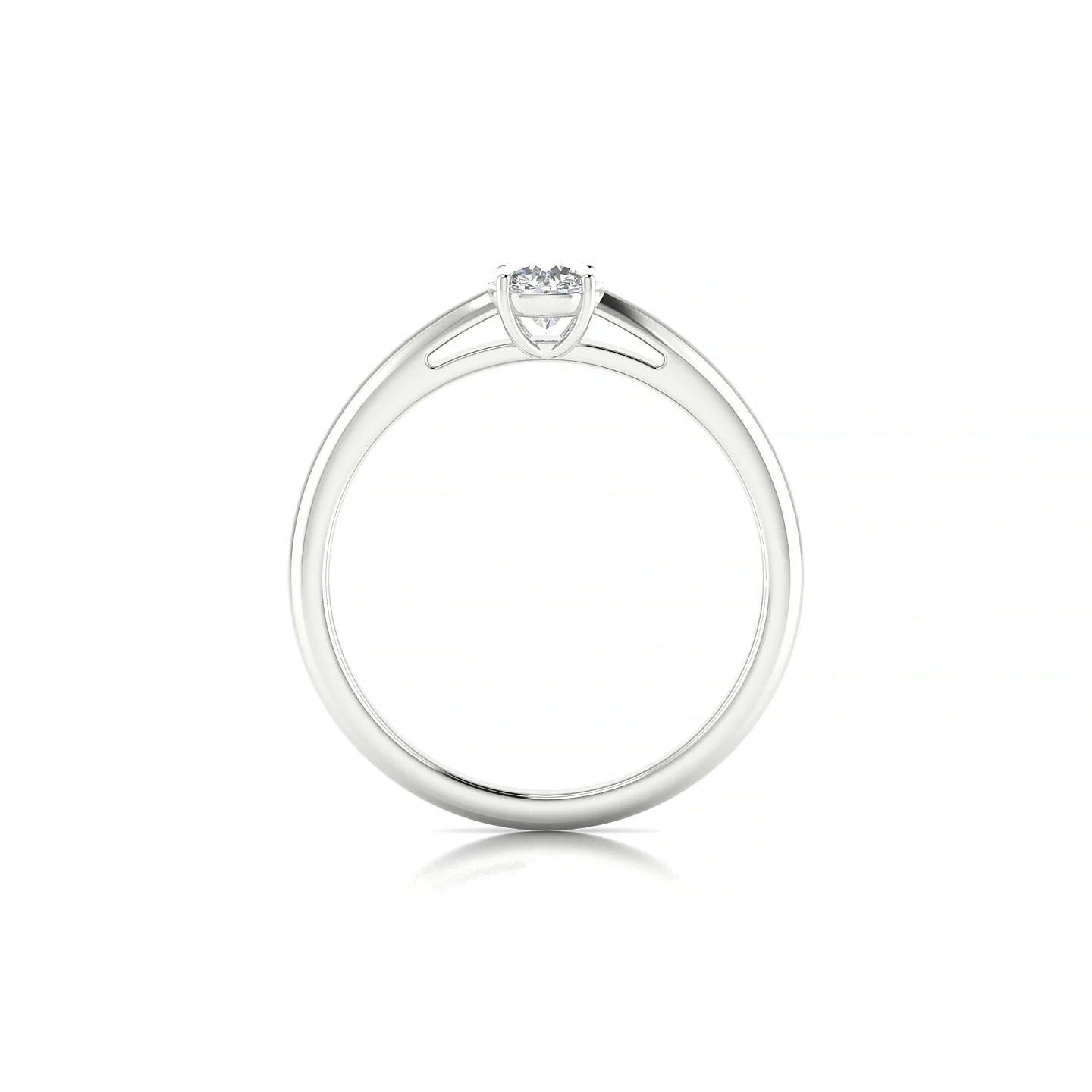 Treasure | 18k White Gold 4.2 mm Round Diamond Ring