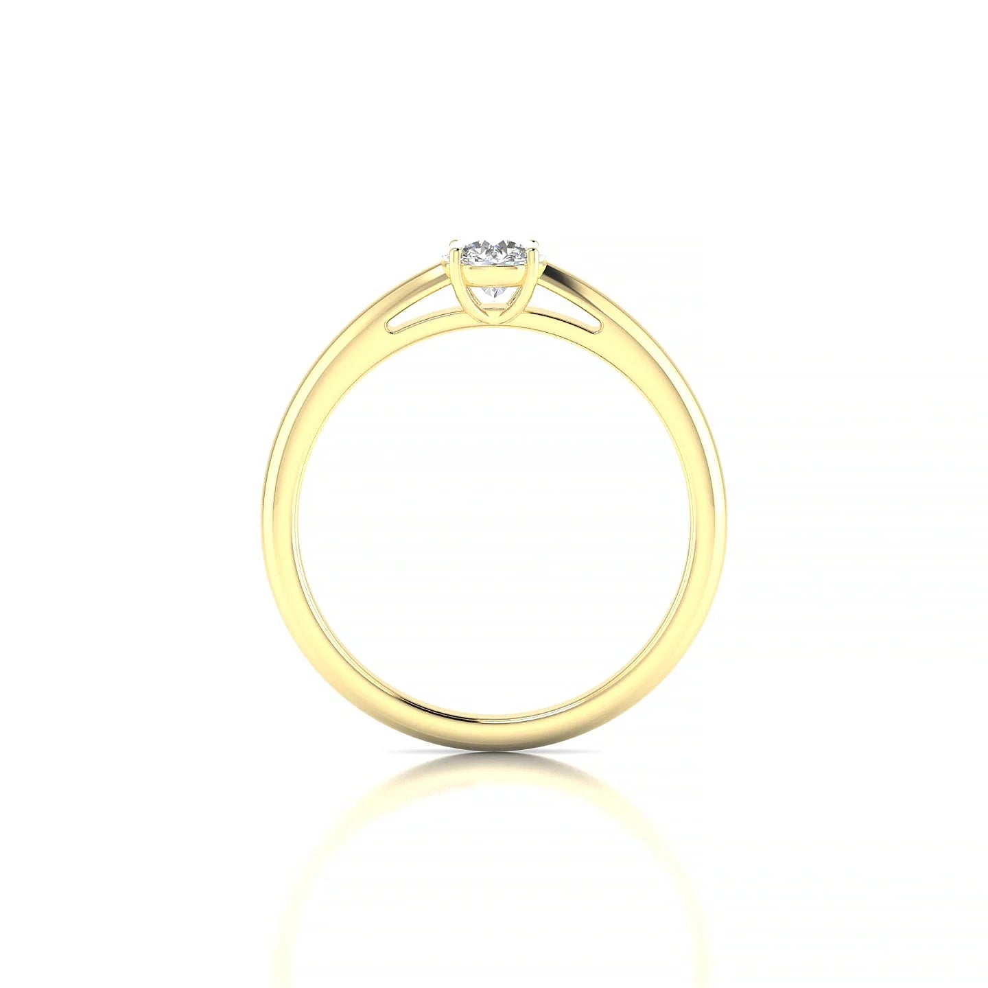 Treasure | 18k Yellow Gold 4.2 mm Round Diamond Ring