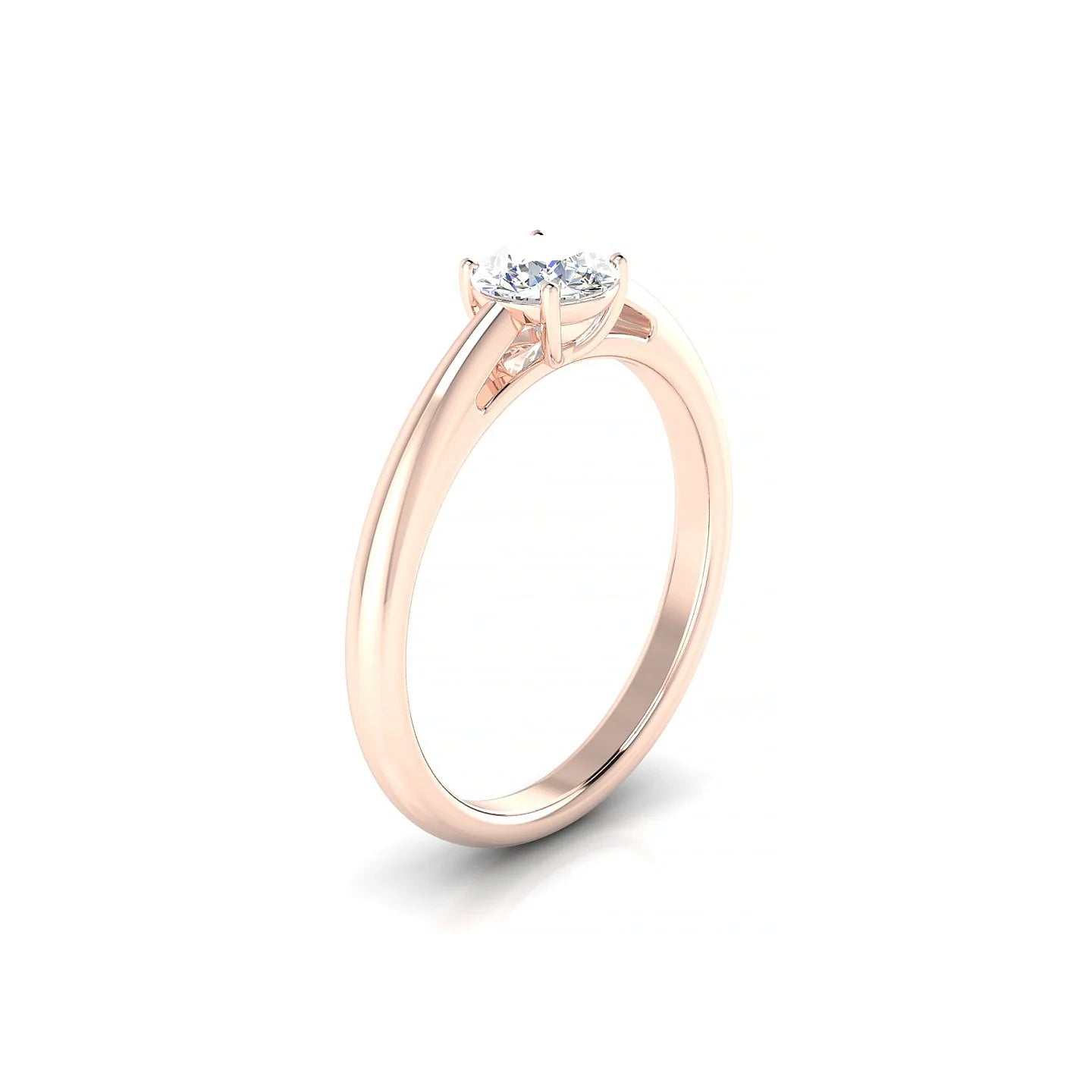 Treasure | 18k Rose Gold 5.2 mm Round Diamond Ring