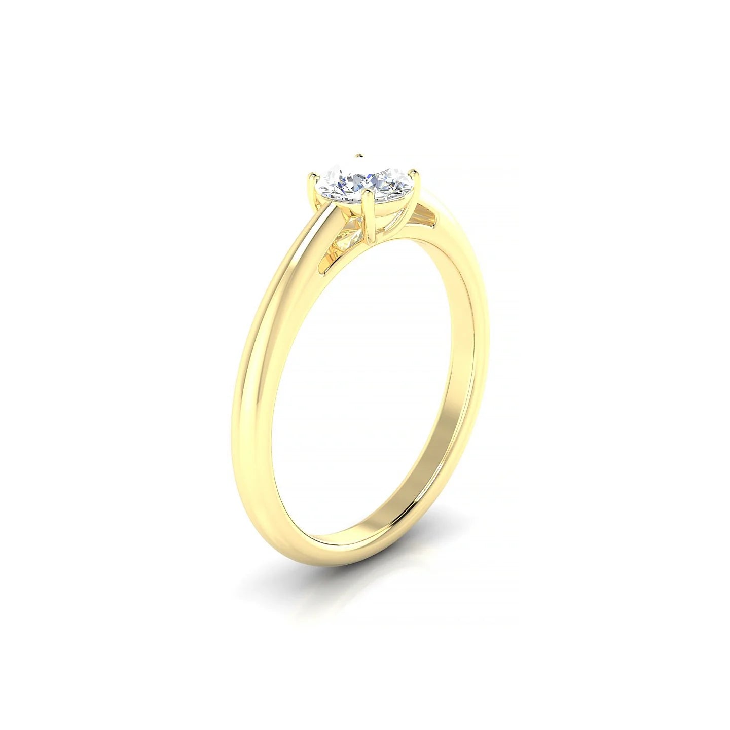 Treasure | 18k Yellow Gold 5.2 mm Round Diamond Ring