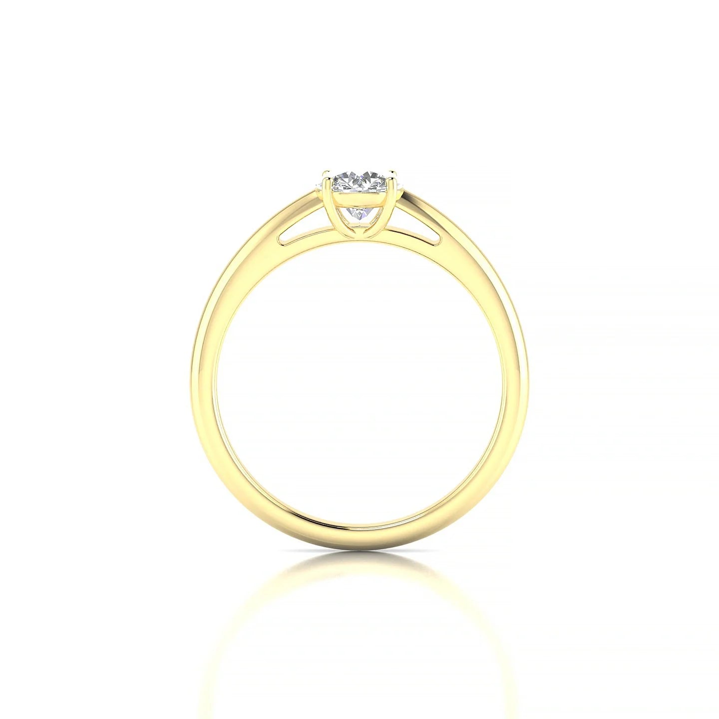 Treasure | 18k Yellow Gold 5.2 mm Round Diamond Ring