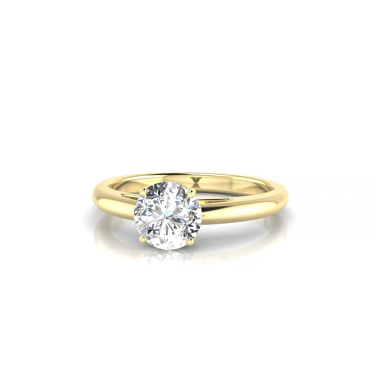 Treasure | 18k Yellow Gold 5.7 mm Round Diamond Ring