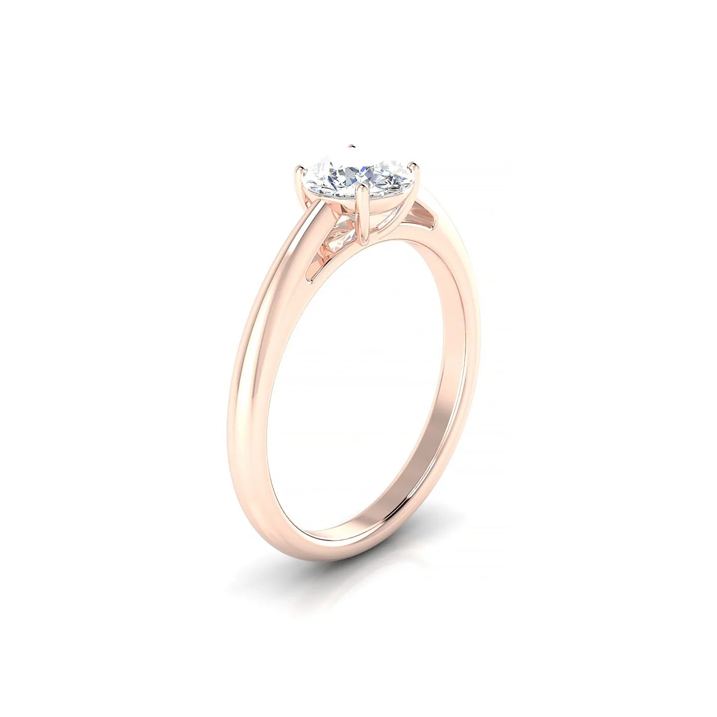 Treasure | 18k Rose Gold 5.7 mm Round Diamond Ring