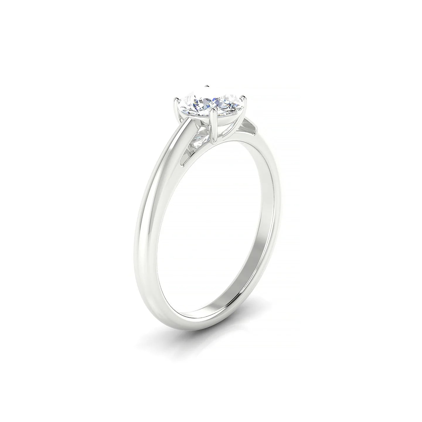 Treasure | 18k White Gold 5.7 mm Round Diamond Ring