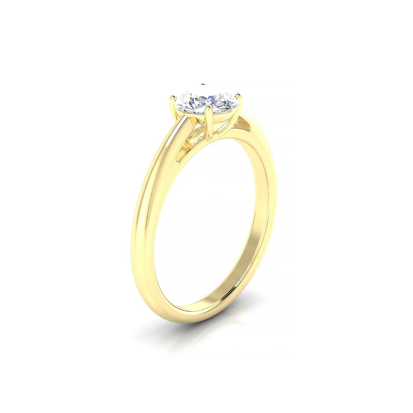 Treasure | 18k Yellow Gold 5.7 mm Round Diamond Ring