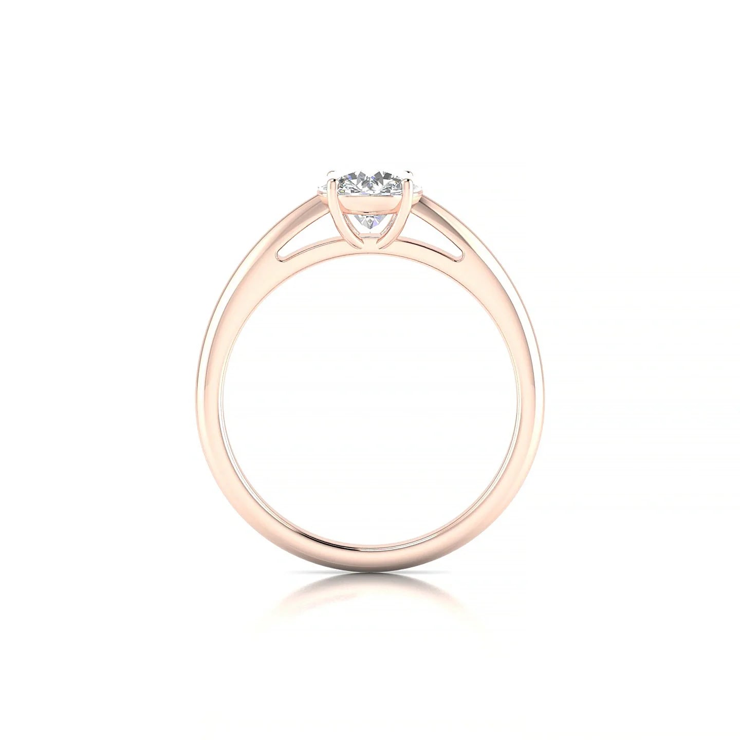 Treasure | 18k Rose Gold 5.7 mm Round Diamond Ring