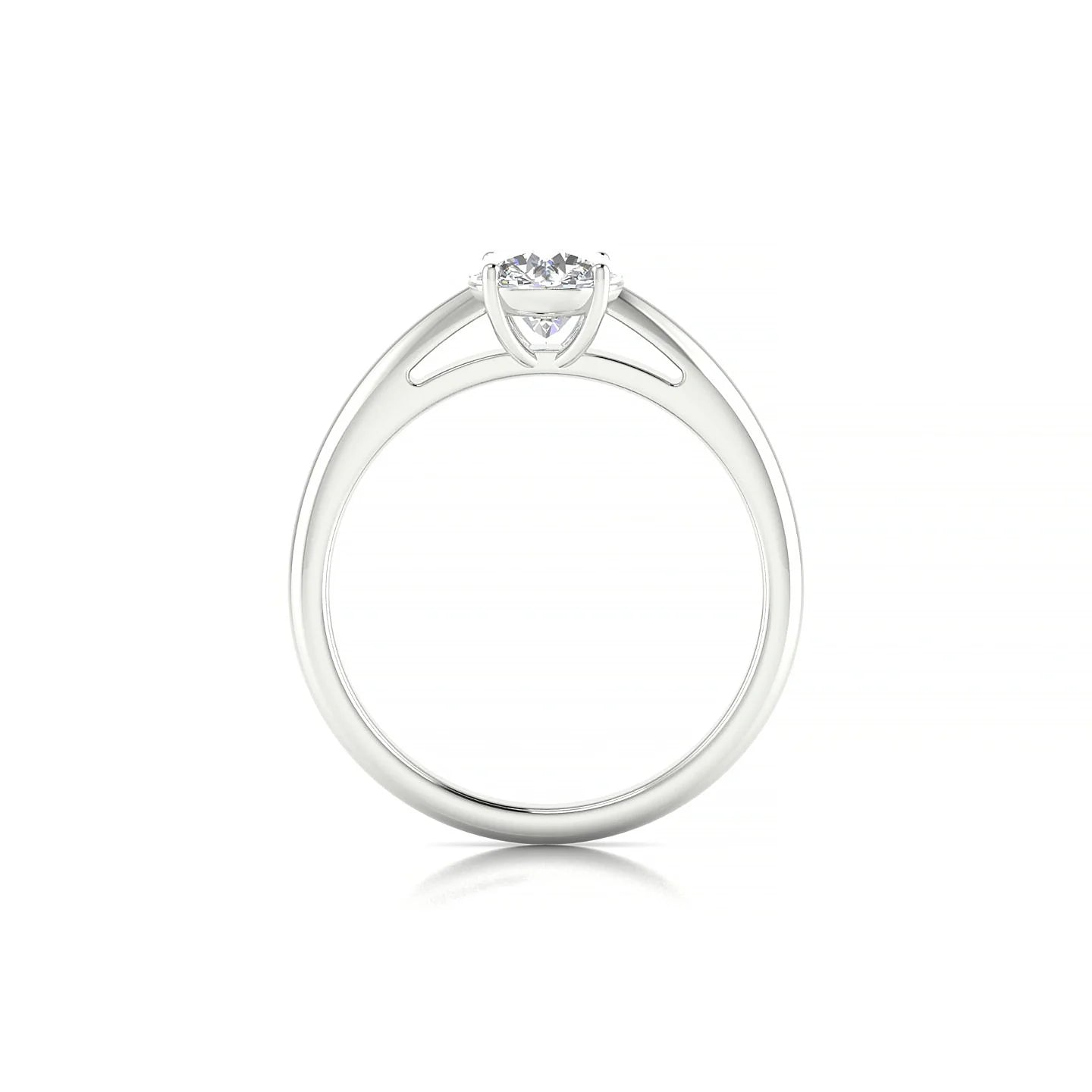 Treasure | 18k White Gold 5.7 mm Round Diamond Ring