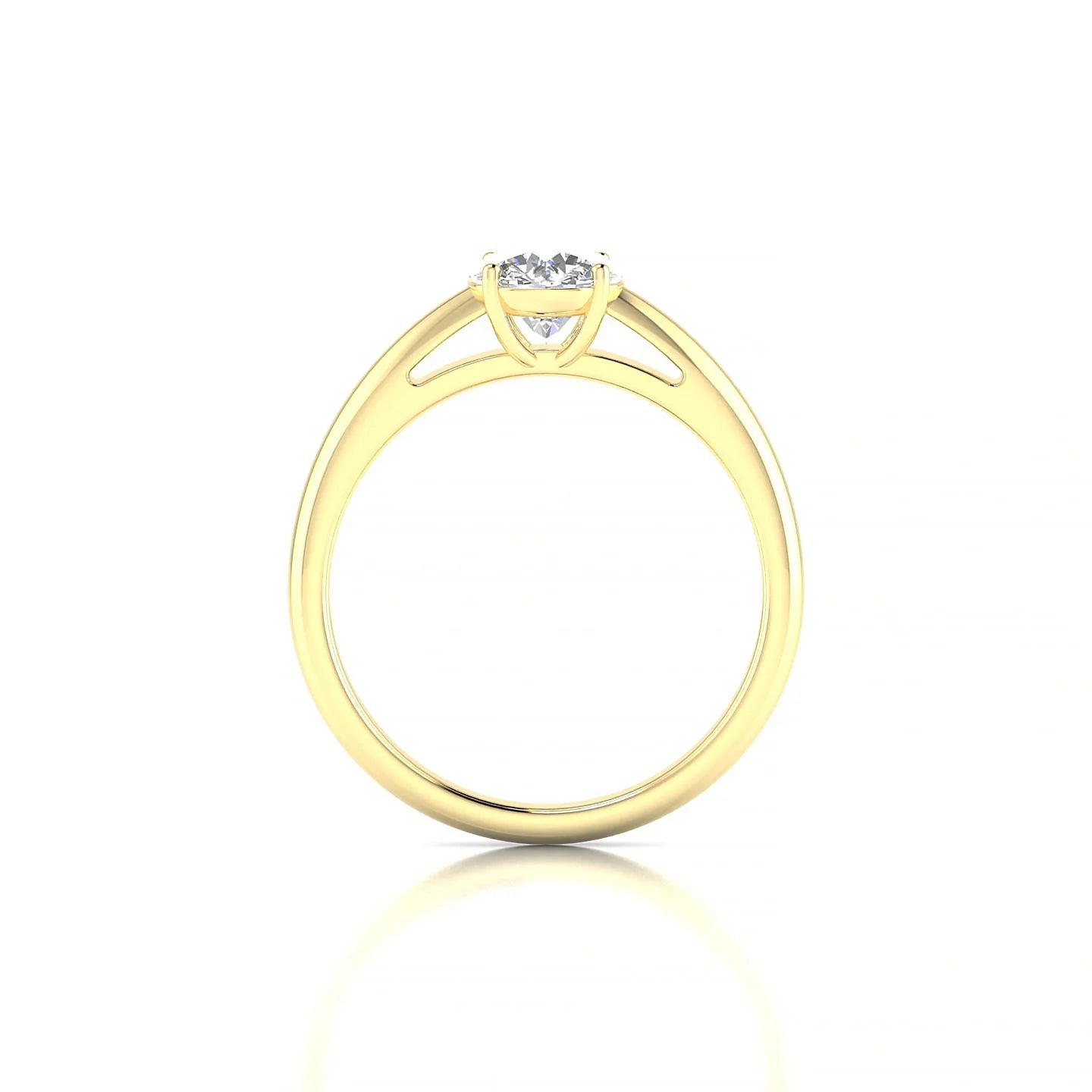 Treasure | 18k Yellow Gold 5.7 mm Round Diamond Ring
