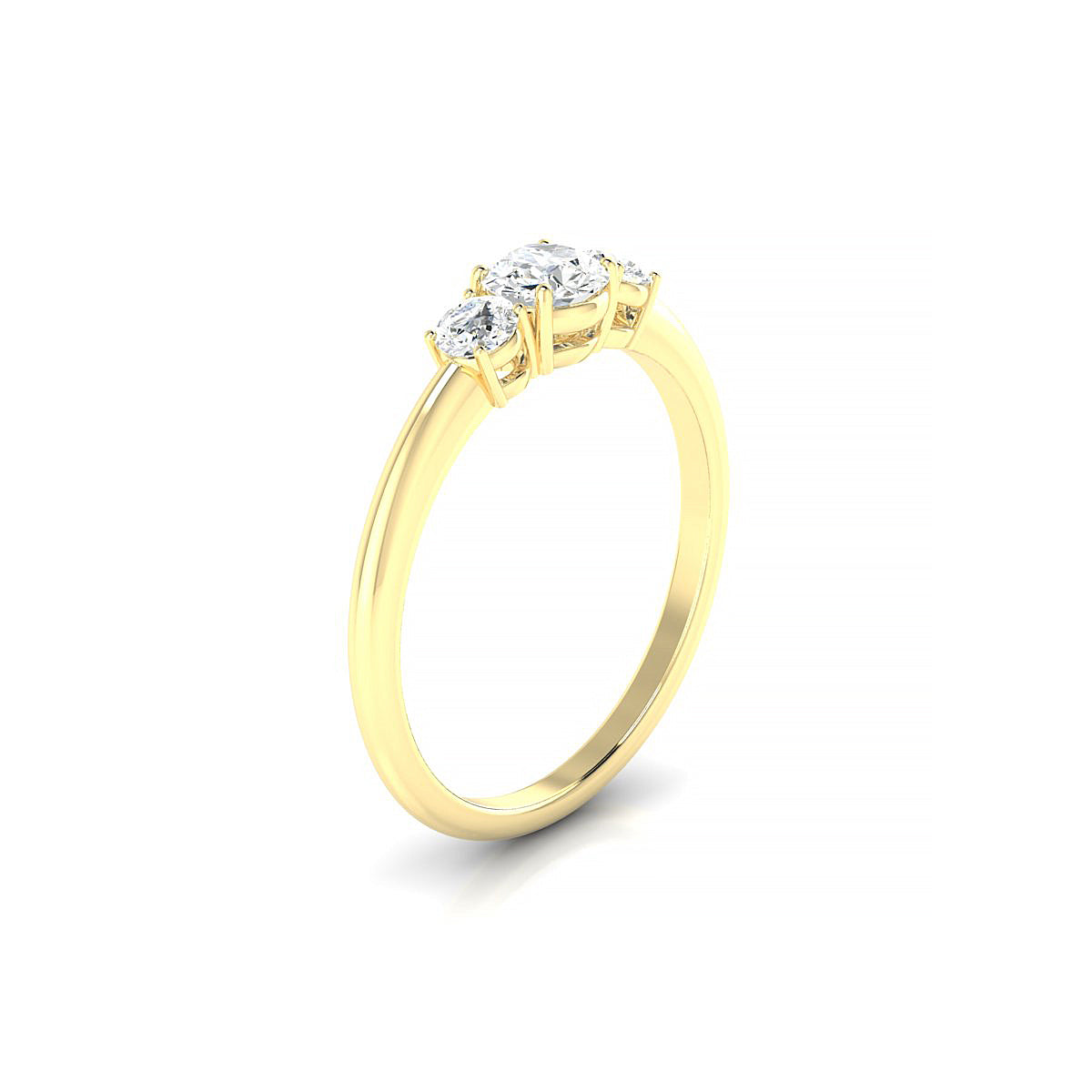 Trio | 18k Yellow Gold 4.2 mm Round Diamond Ring