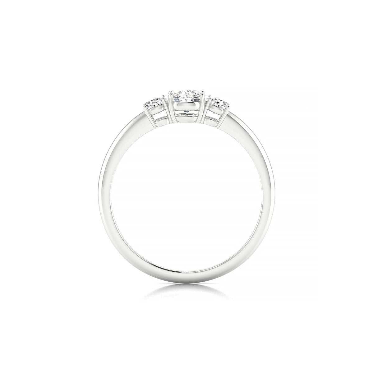 Trio | 18k White Gold 4.2 mm Round Diamond Ring