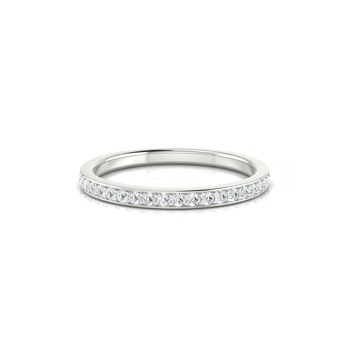 Union | 18k White Gold 1.3 mm Round Diamond Ring