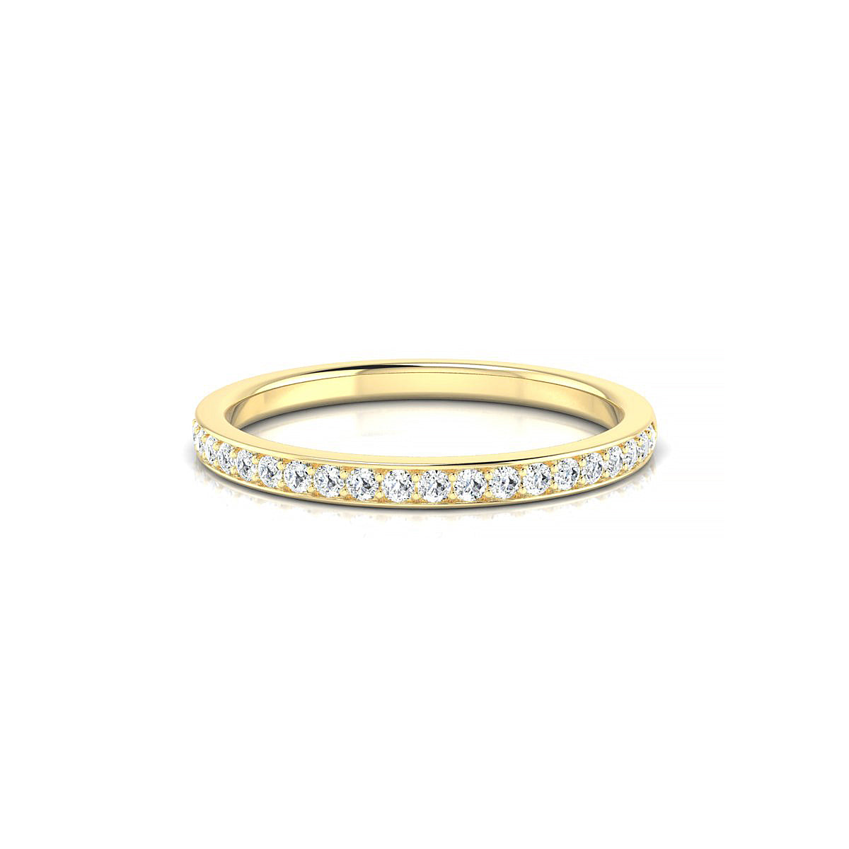 Union | 18k Yellow Gold 1.3 mm Round Diamond Ring
