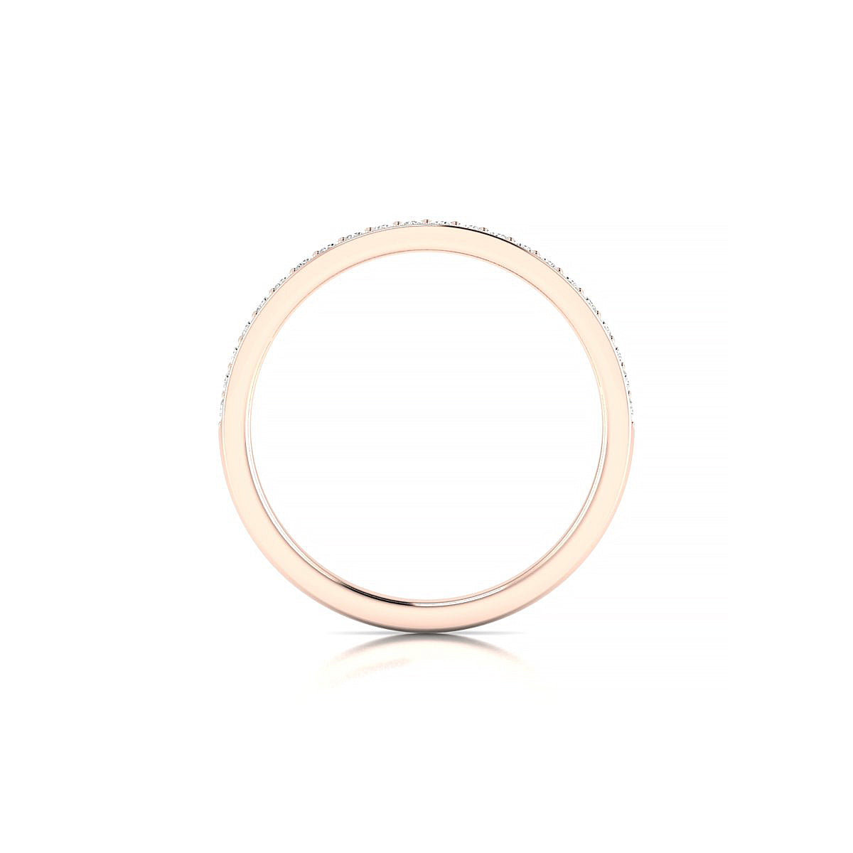 Union | 18k Rose Gold 1.3 mm Round Diamond Ring