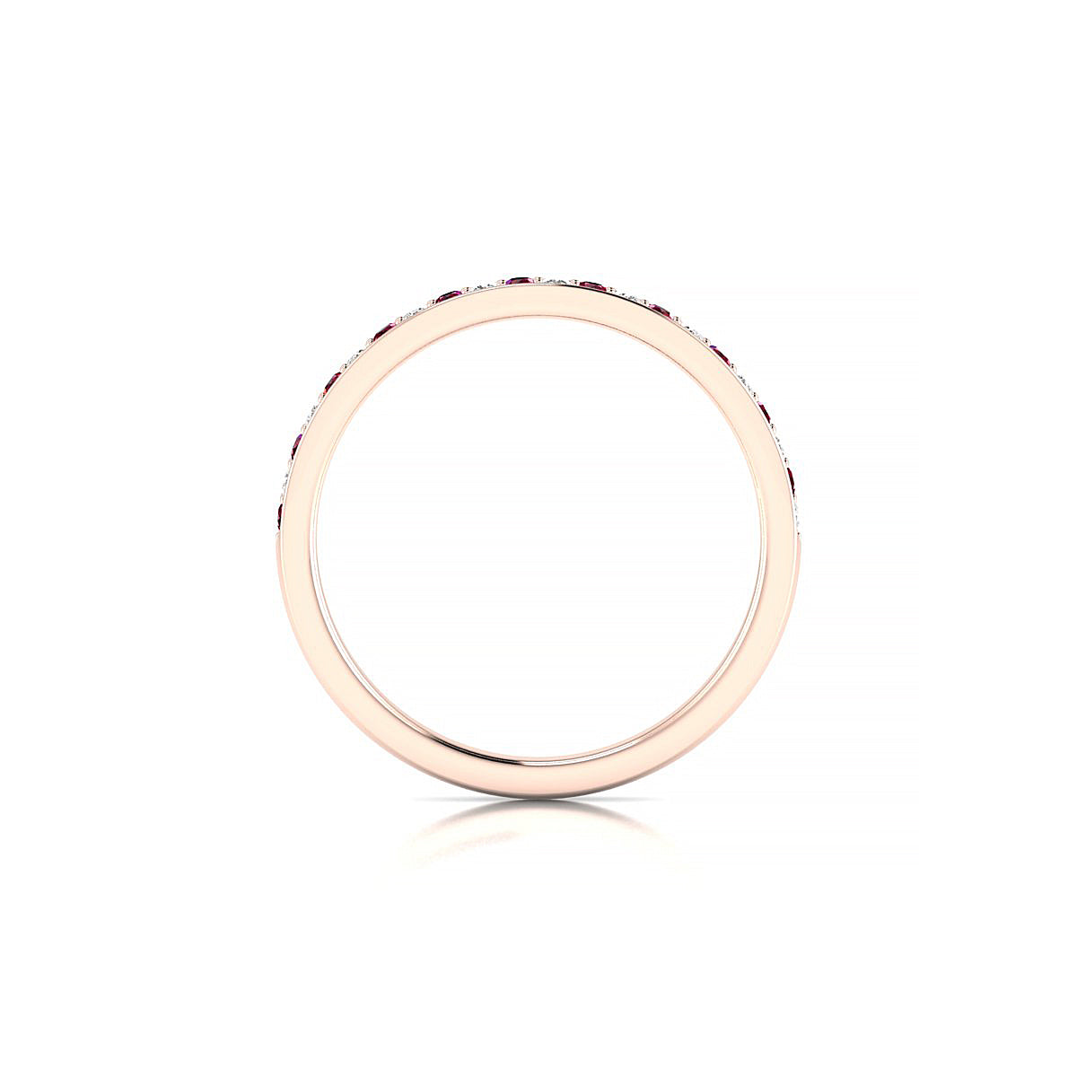 Union | 18k Rose Gold 1.3 mm Round Ruby Ring