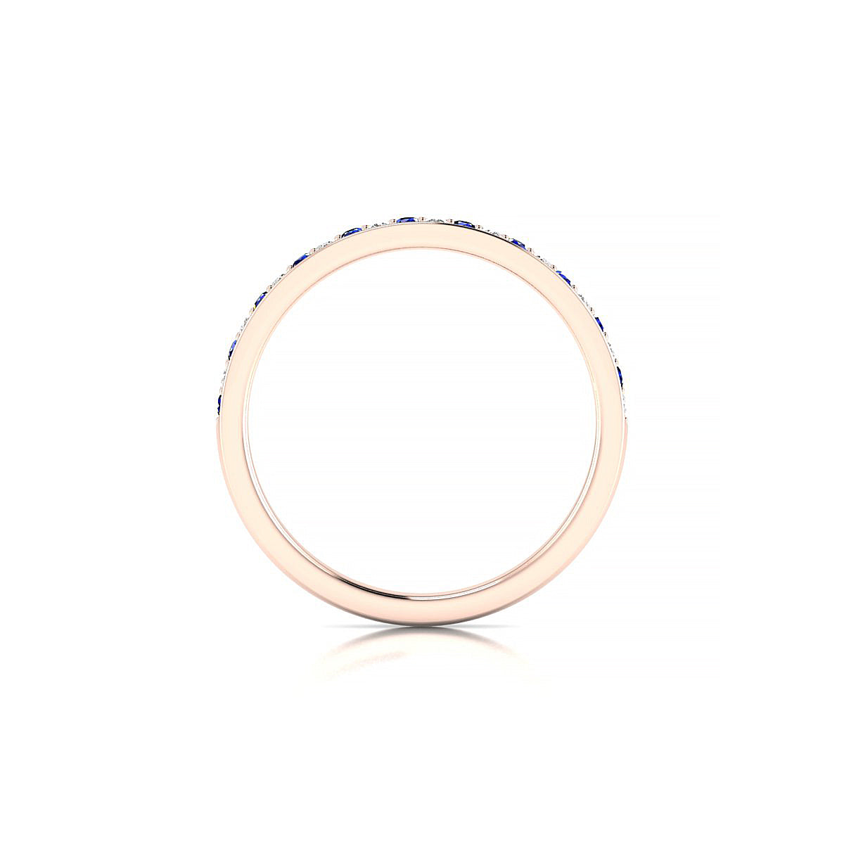 Union | 18k Rose Gold 1.3 mm Round Sapphire Ring