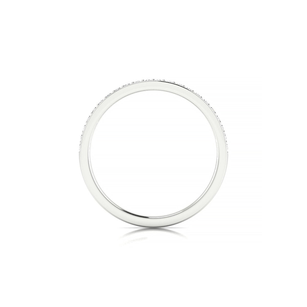 Union | 18k White Gold 1.3 mm Round Diamond Ring